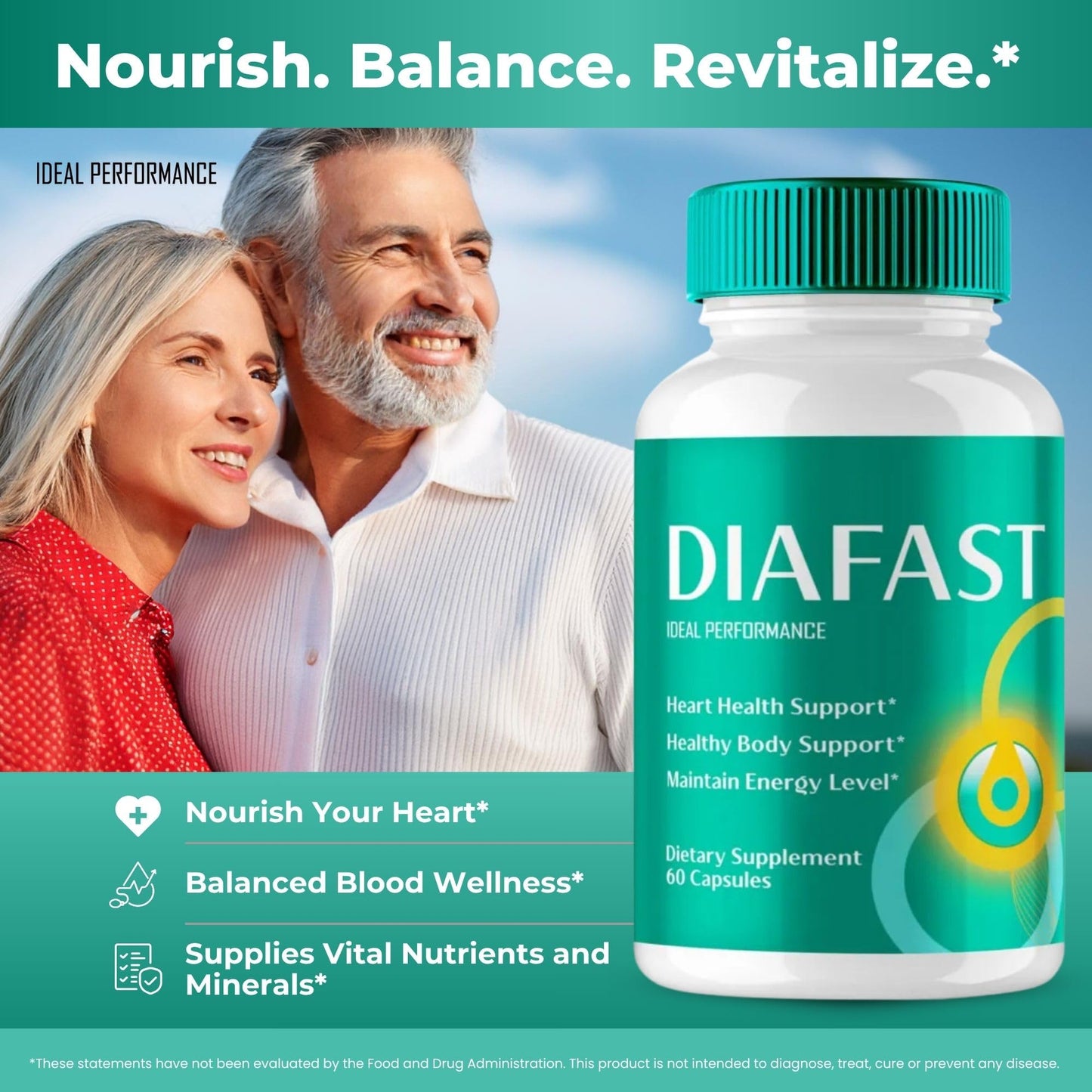 IDEAL PERFORMANCE Diafast Advanced Blood Support 300 Capsules