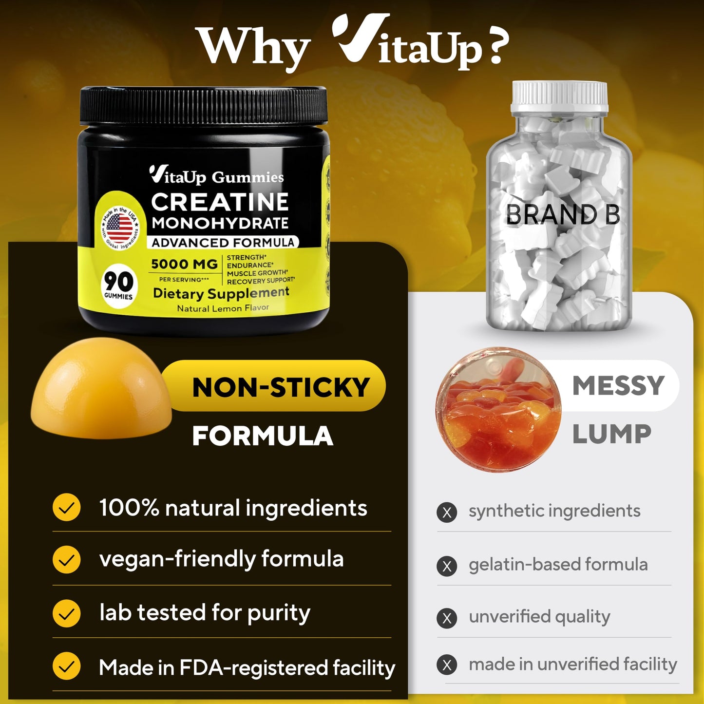 VitaUp Creatine Monohydrate Gummies 180