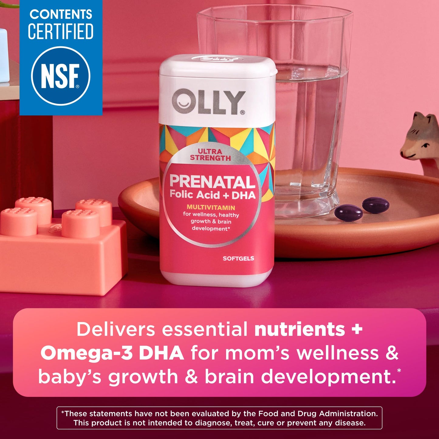 OLLY Ultra Strength Prenatal Multivitamin Capsule 60 Count