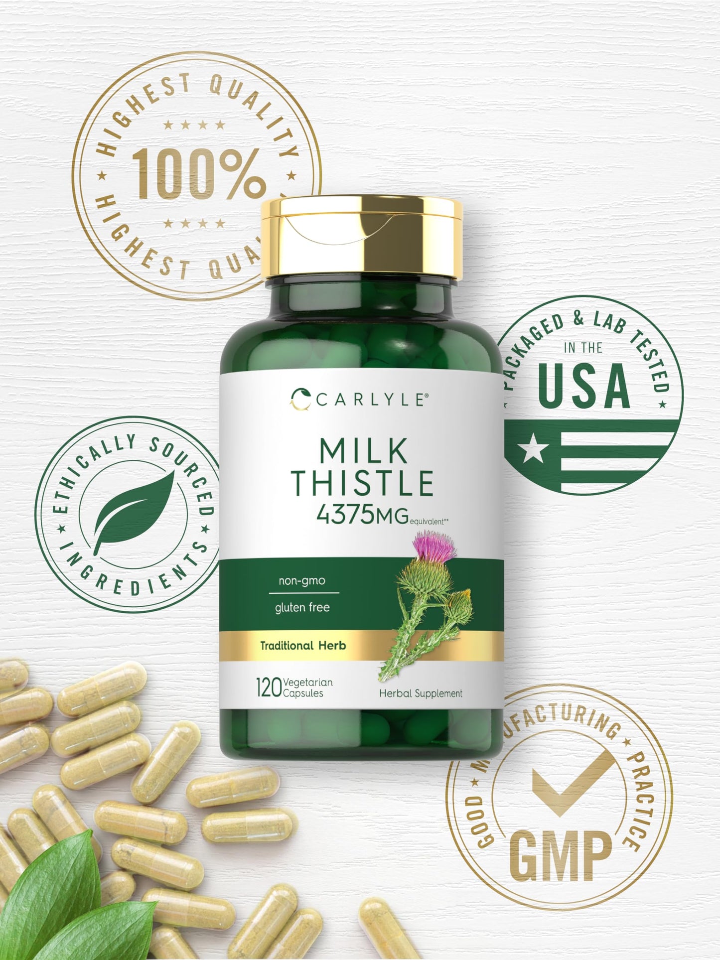Carlyle Milk Thistle Supplement 120 Capsules