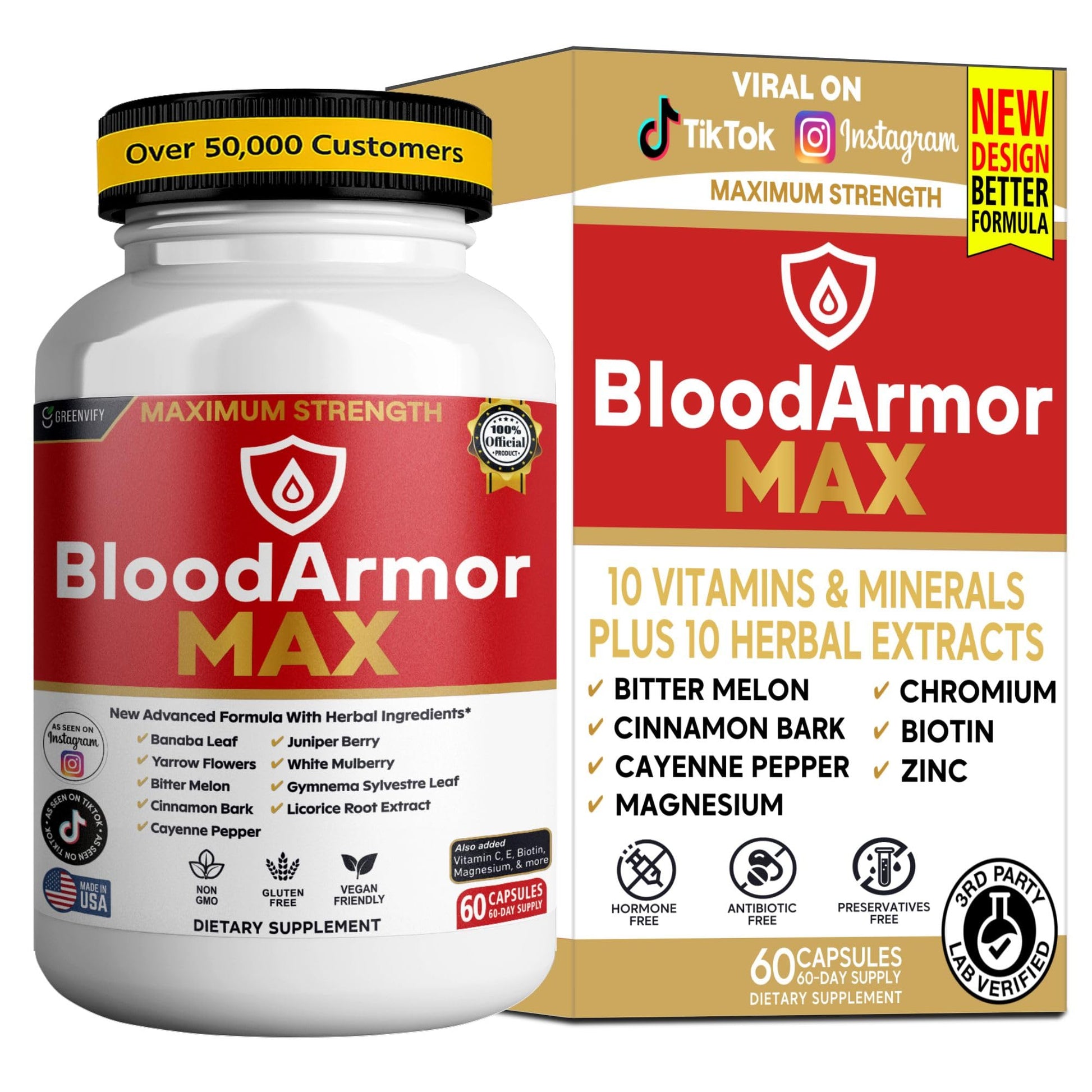 GREENVIFY BloodArmor MAX Dietary Supplement 60 Capsules