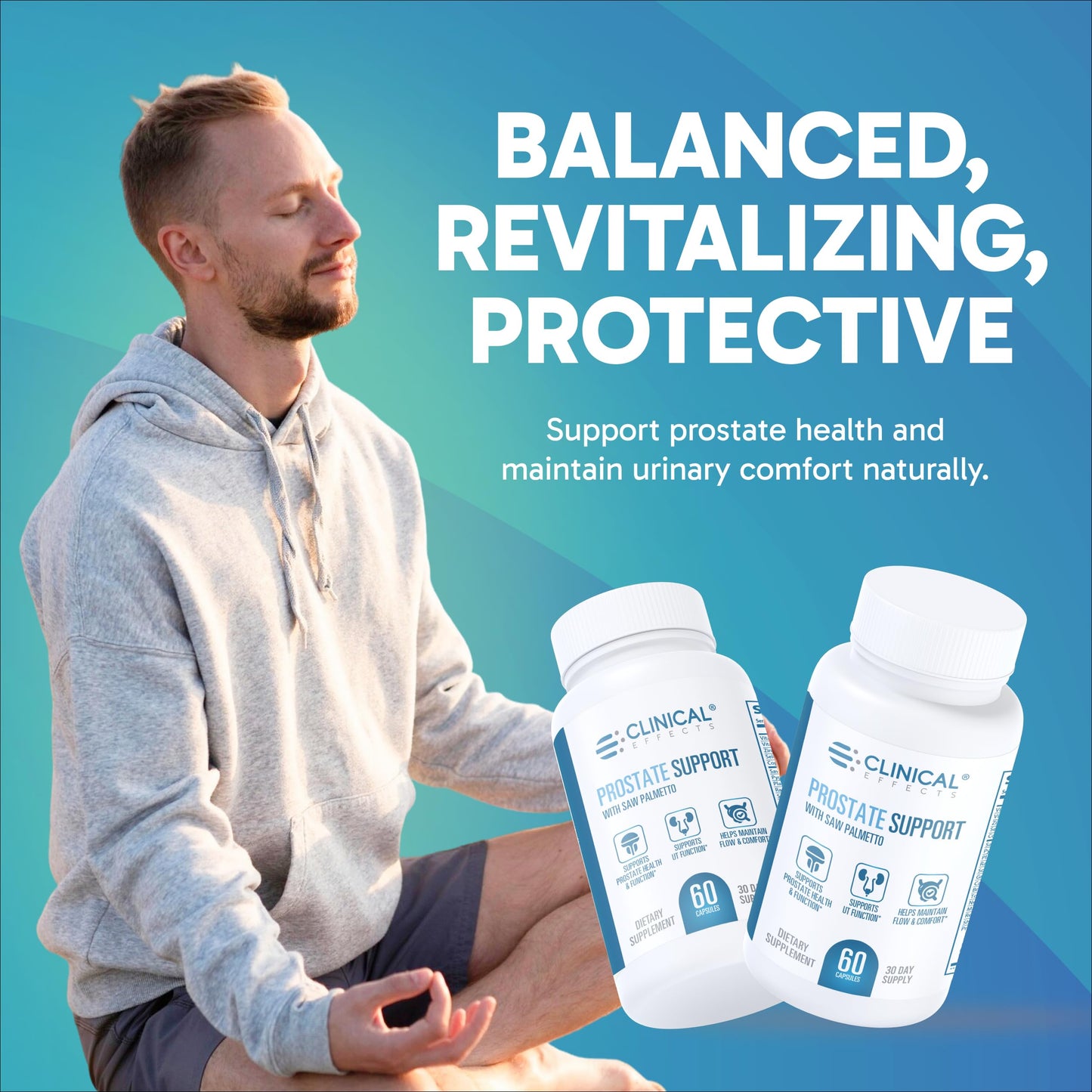 Clinical Effects Prostate Health Supplement - Prostate Support and Men's Health Formula 60 Capsules