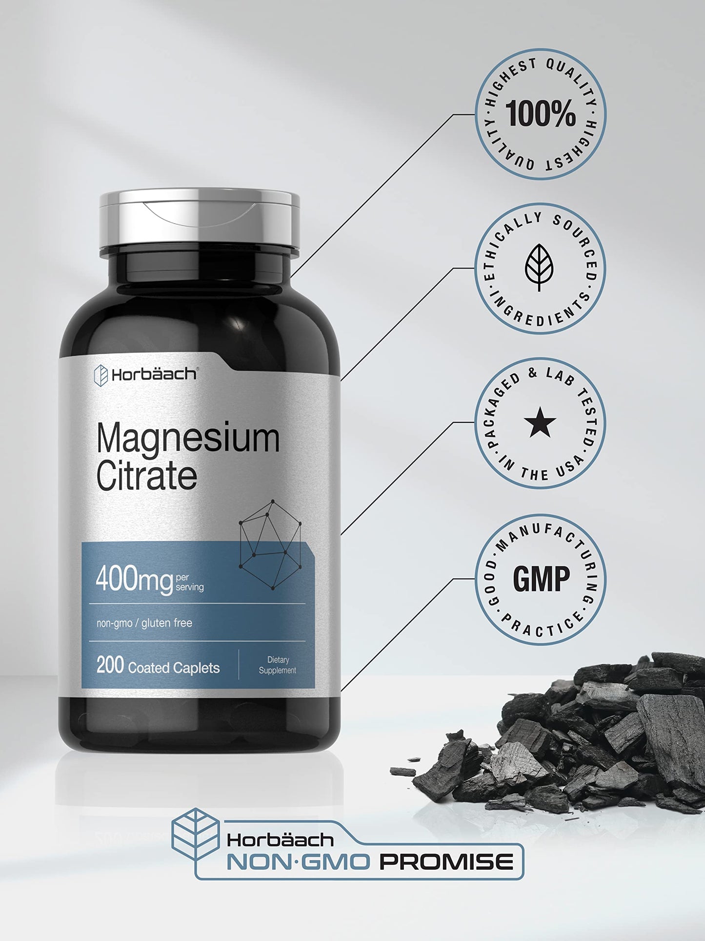 Horbäach Magnesium Citrate Caplets 200