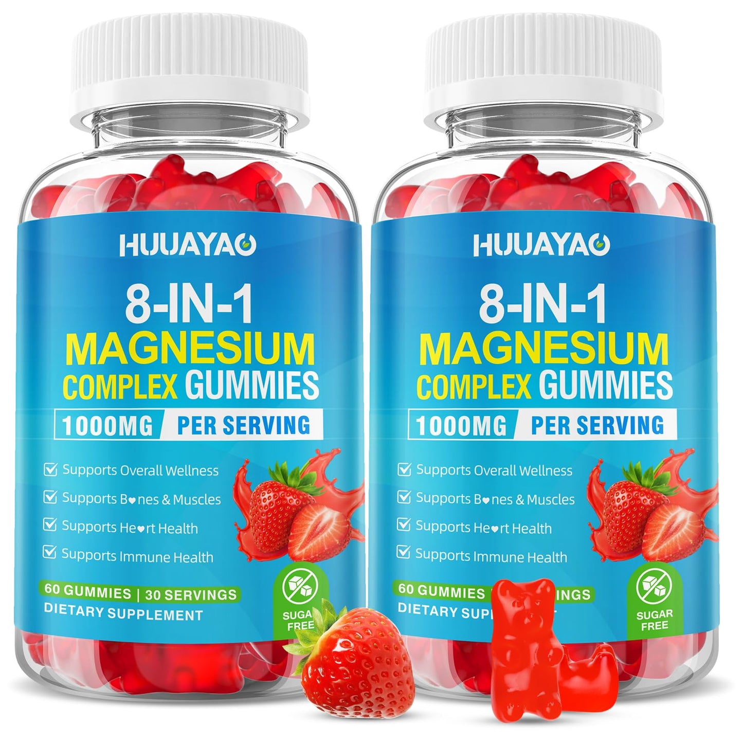 HUUAYAO Magnesium Complex Gummies 120 Count