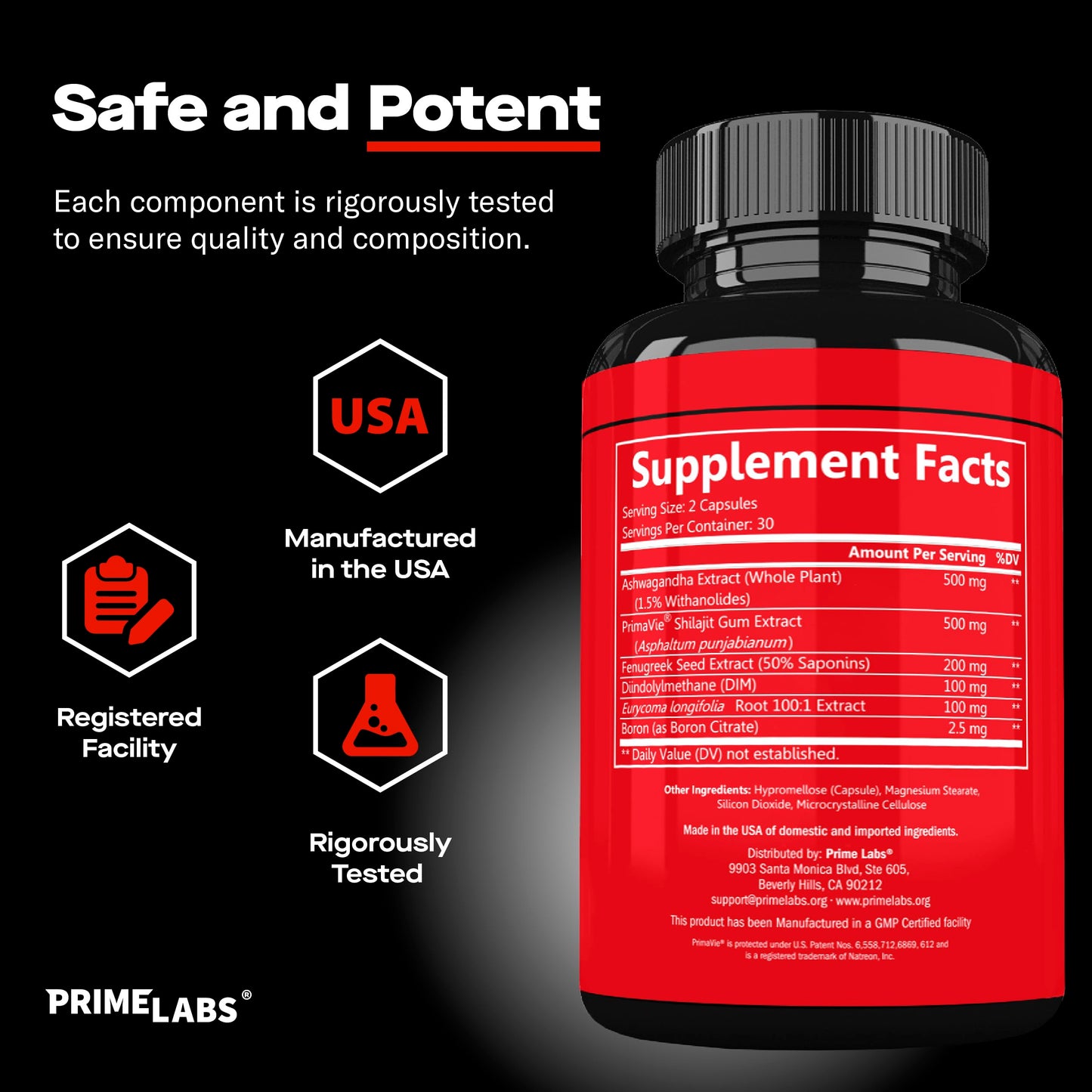 Prime Labs Prime Test Pro + Creatine HCl Capsules 120