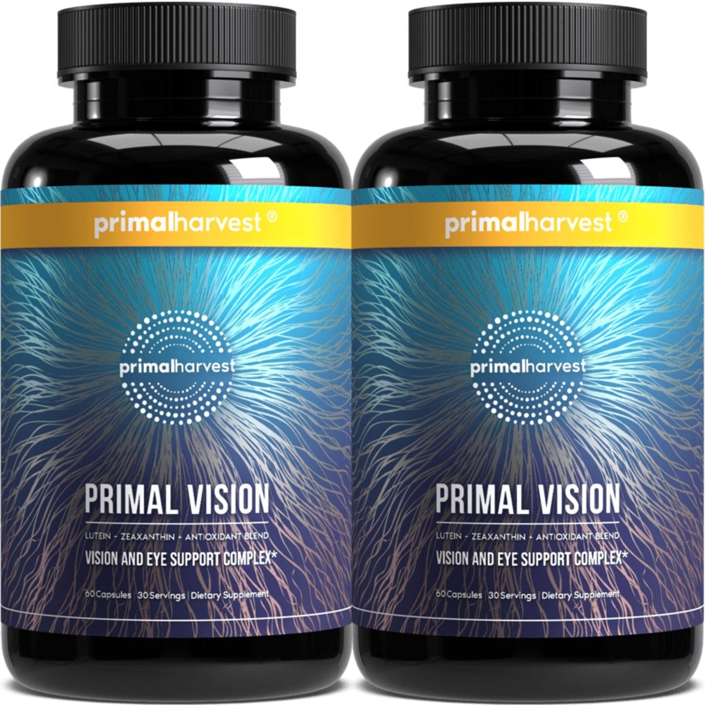 Primal Harvest Primal Vision with Lutein, Zeaxanthin, Vitamin A and Zinc for Eye Health, Blue Light Support and Visual Clarity, 60 Capsules