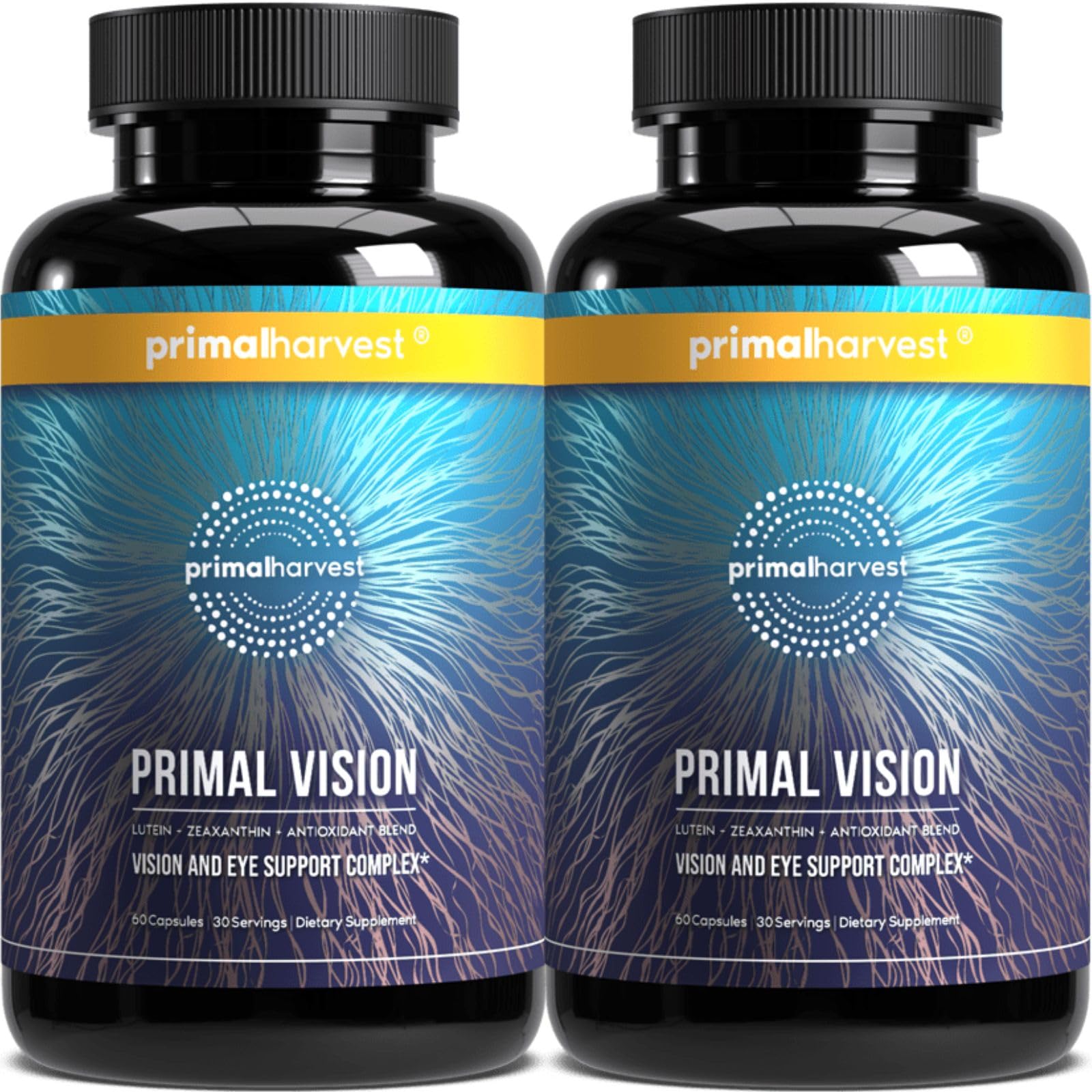 Primal Harvest Primal Vision with Lutein, Zeaxanthin, Vitamin A and Zinc for Eye Health, Blue Light Support and Visual Clarity, 60 Capsules
