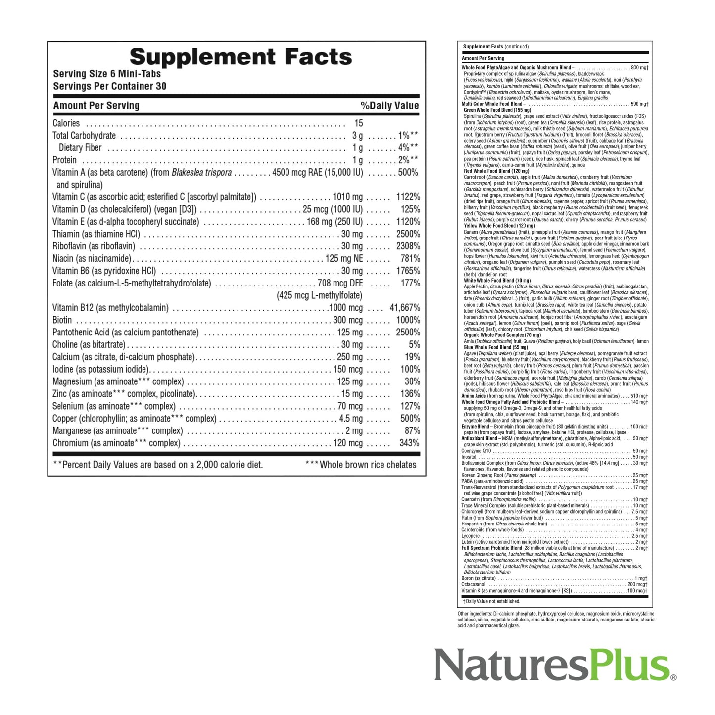 NaturesPlus Source of Life GOLD Multivitamin Tablets 360