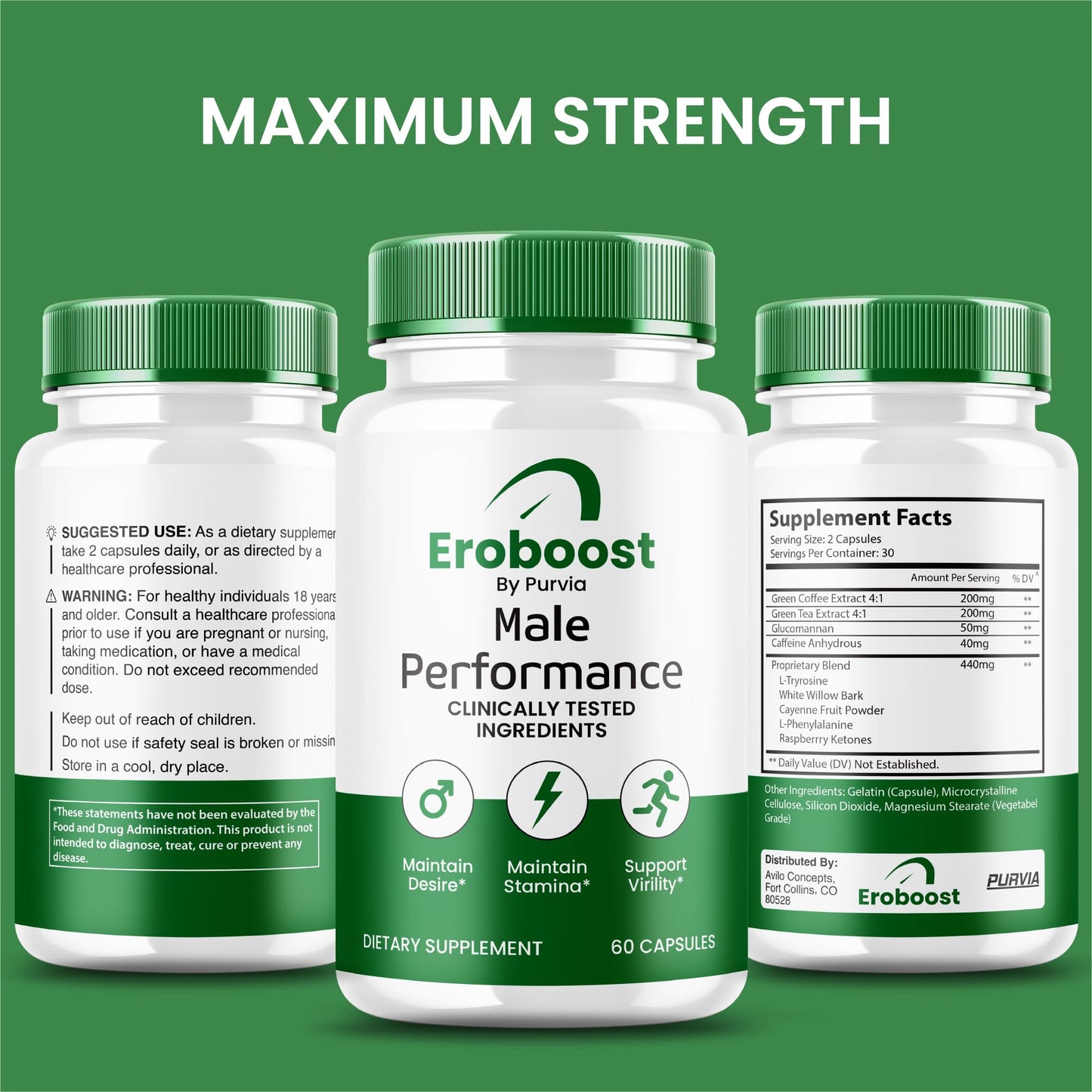 Purvia EroBoost Supplement Capsule 60 Count