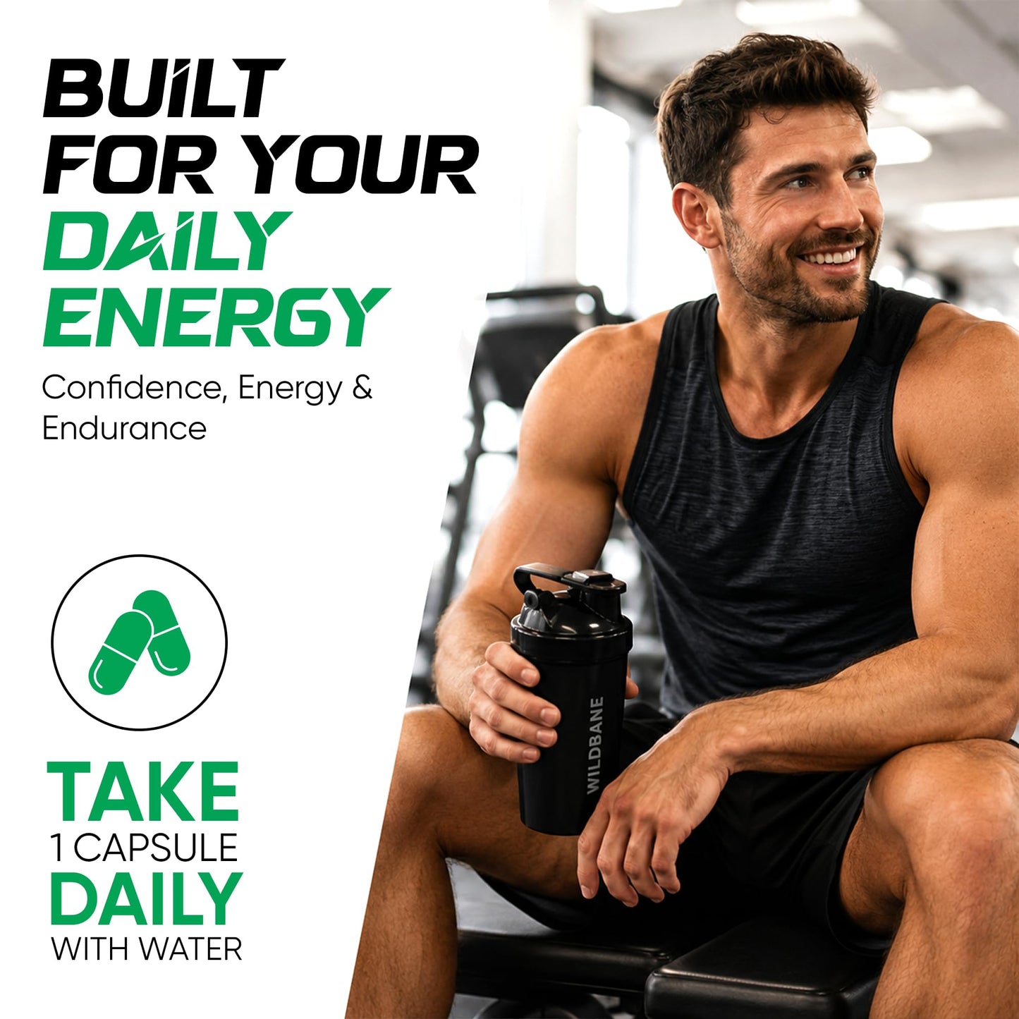 POWERHOUSE FACTORY Men’s Vitality & Energy Support Capsules 1 Count