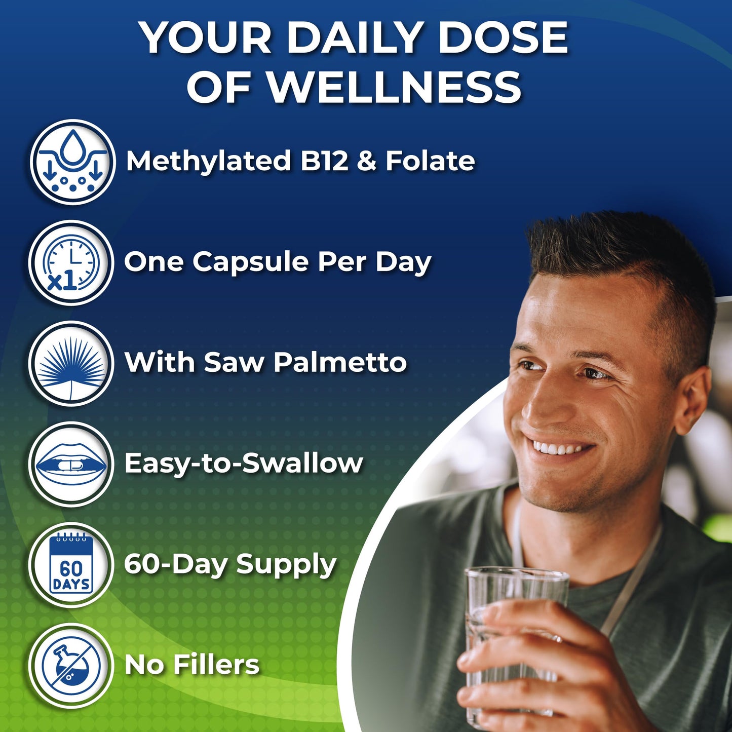 SUPPLEMENTS STUDIO Men's Daily Multivitamin Capsule, 60 Count