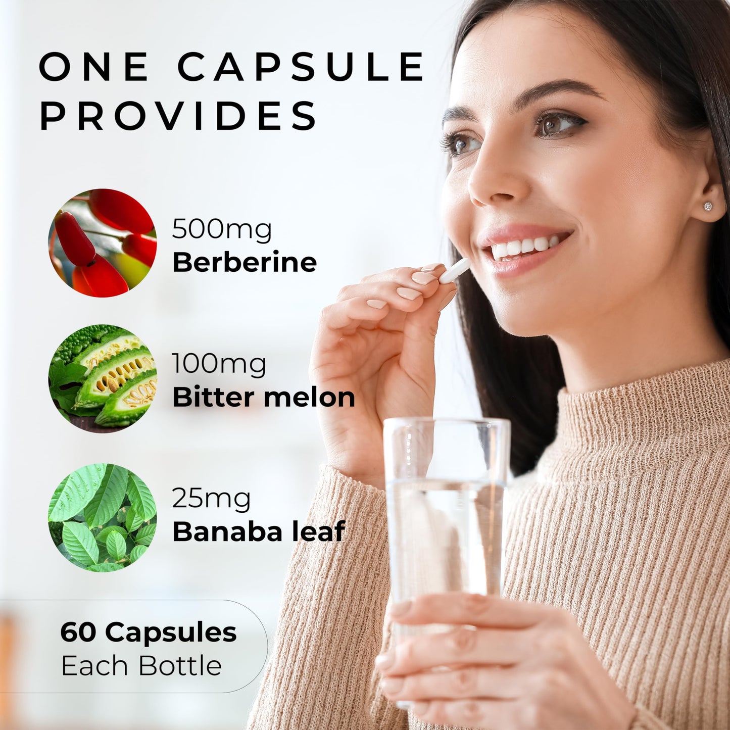 Daily Defense Pure Berberine 500mg Capsule, 60 Count
