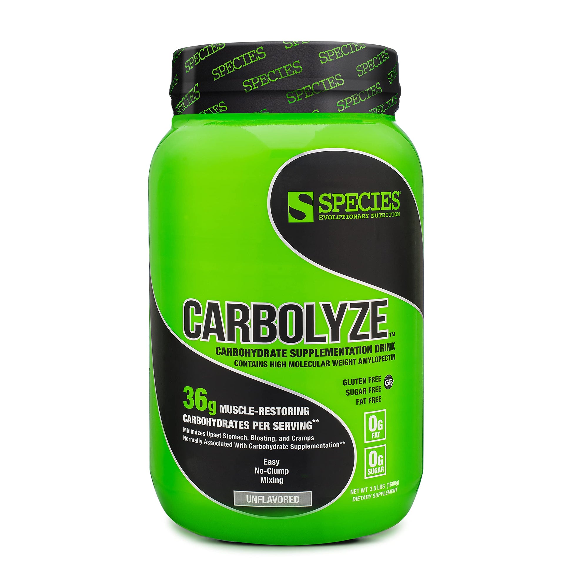Species Nutrition Carbolyze Carbohydrate Powder Intra & Post Workout Sugar Free Unflavored 56.44