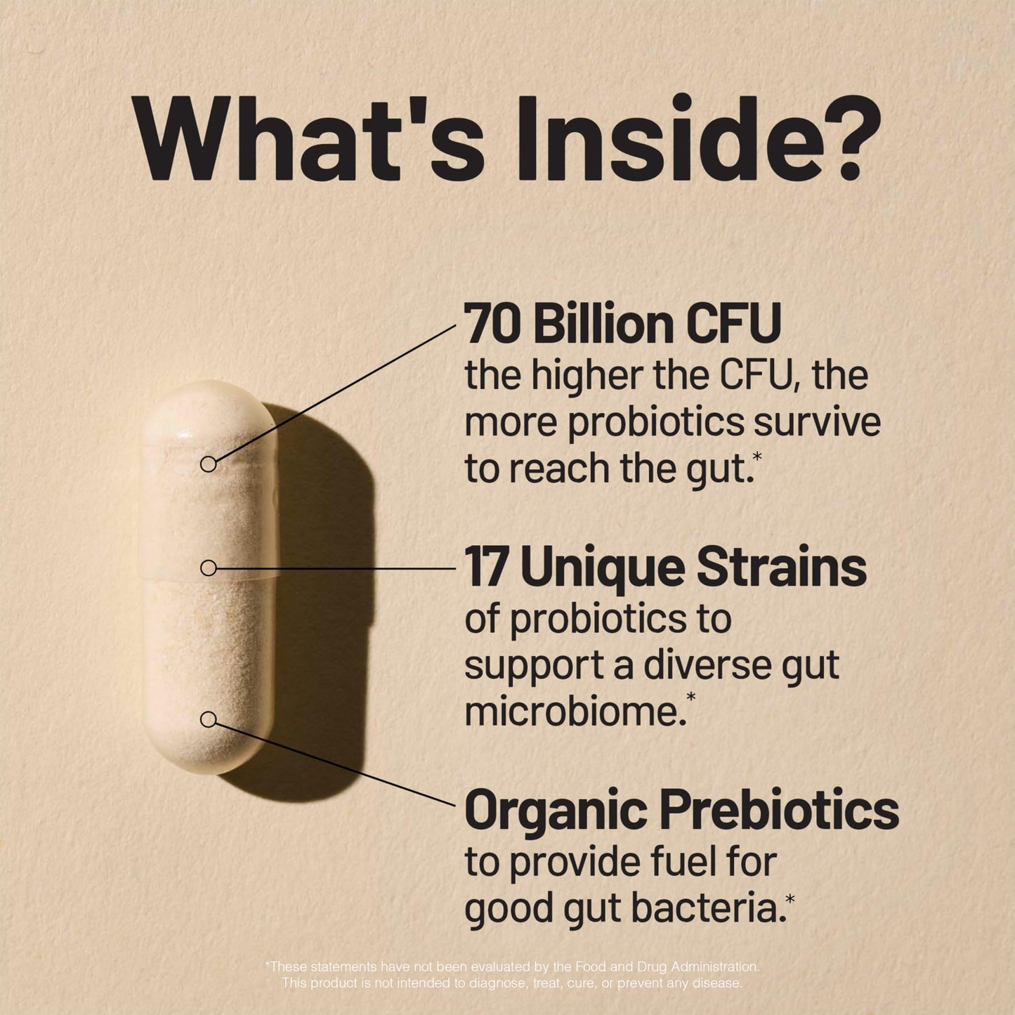 NatureWise Probiotics 70 Billion CFU - 17 Strains + Organic Prebiotics - Immune, Digestive & Gut Health Support for Women & Men - Vegetarian, Gluten-Free, Non-GMO - 60 Capsules