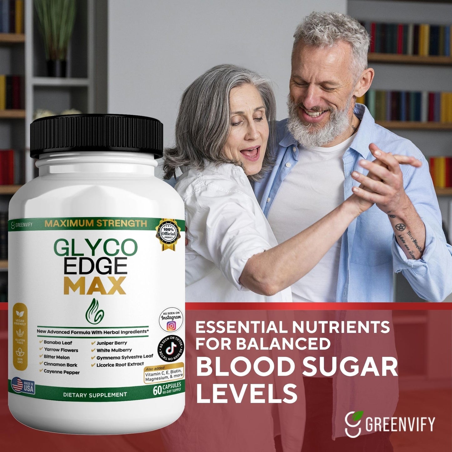 GREENVIFY GLYCO Edge MAX Maximum Strength Supplement 60 Capsules