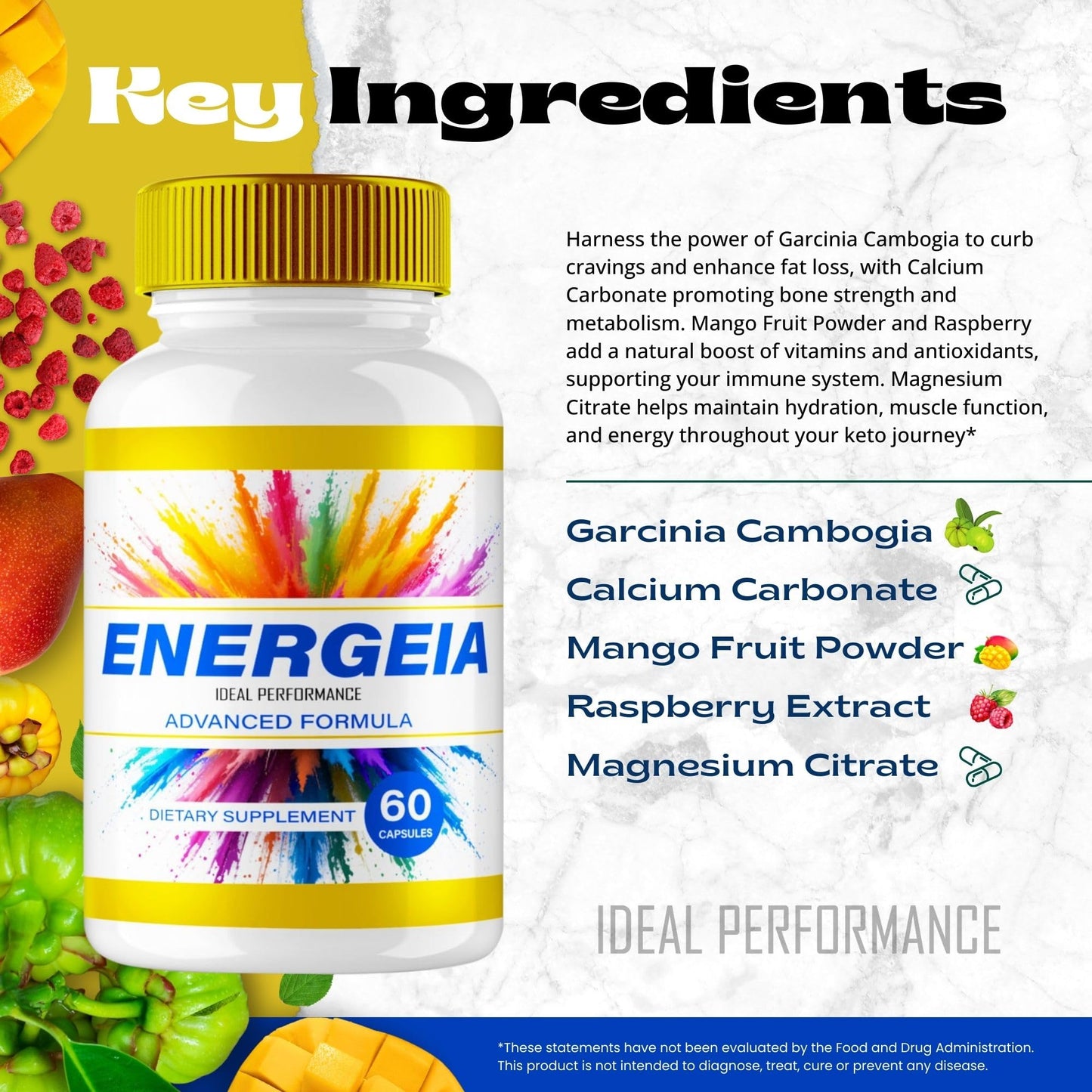 IDEAL PERFORMANCE Energeia Capsules, 300 Capsules