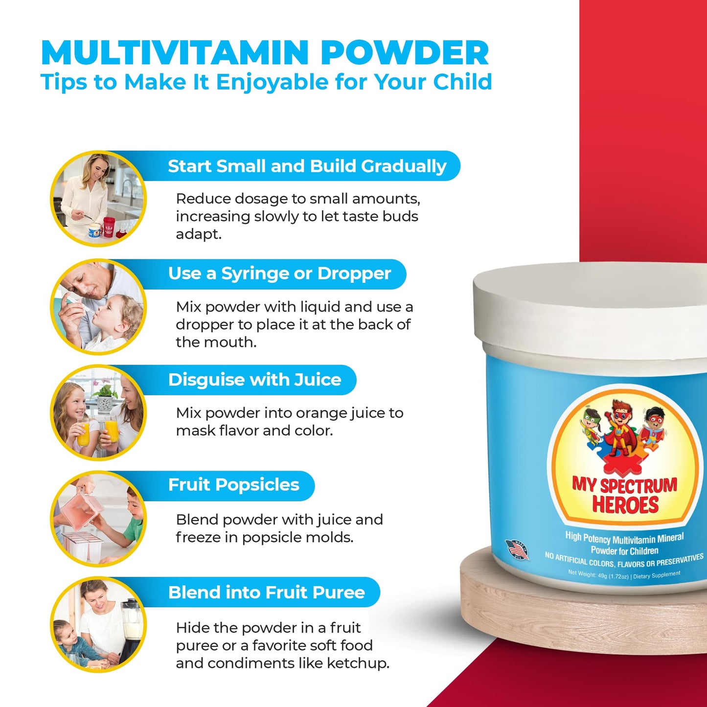 My Spectrum Heroes Kids Multivitamin Powder, 2.15 oz