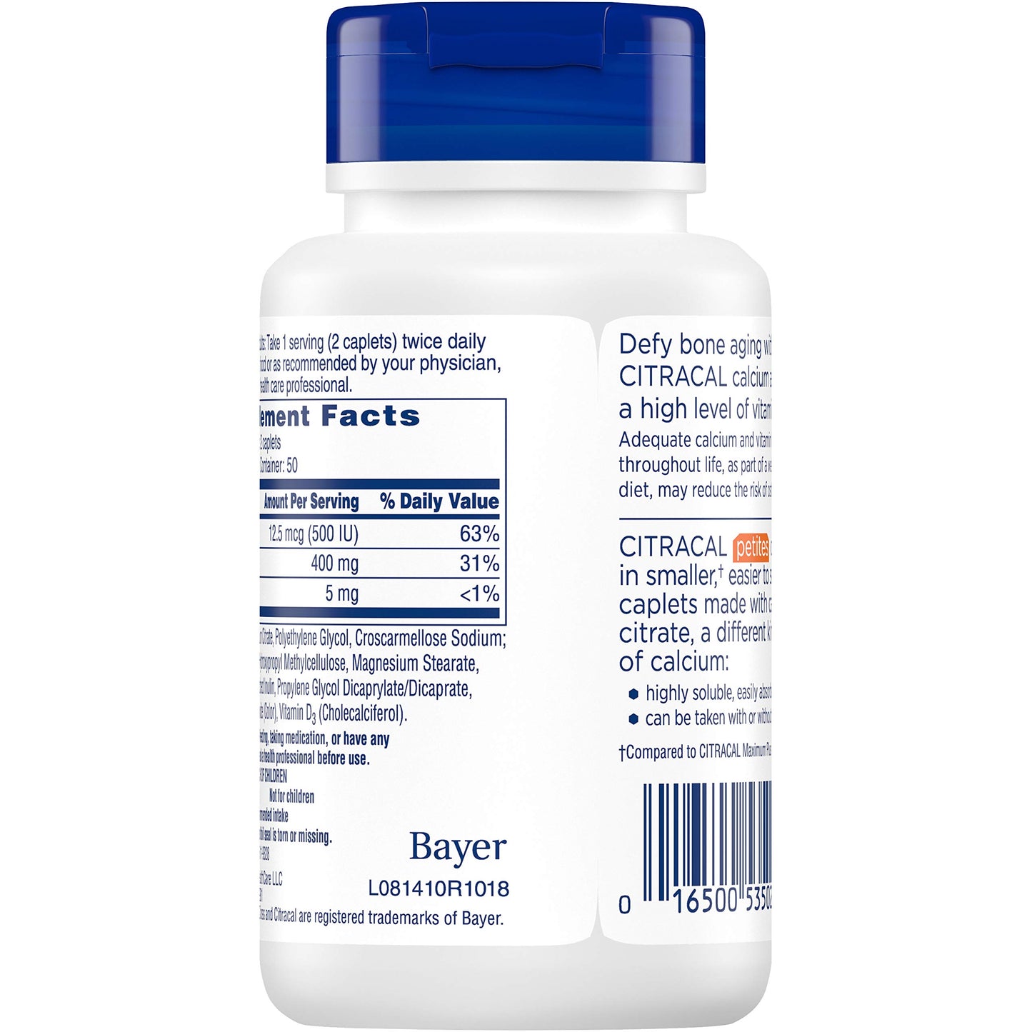 Citracal Calcium Citrate Petites with Vitamin D Tablets, 400 Tablets