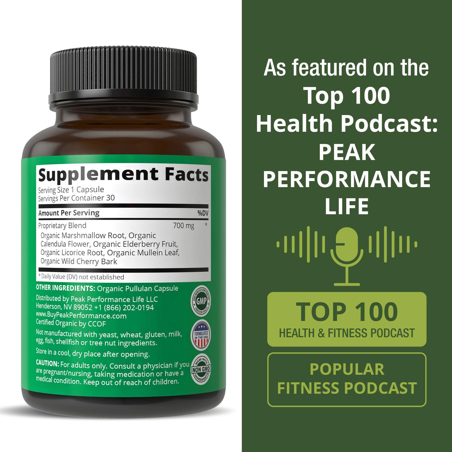 Peak Performance Lung Detox Capsules 30 Count