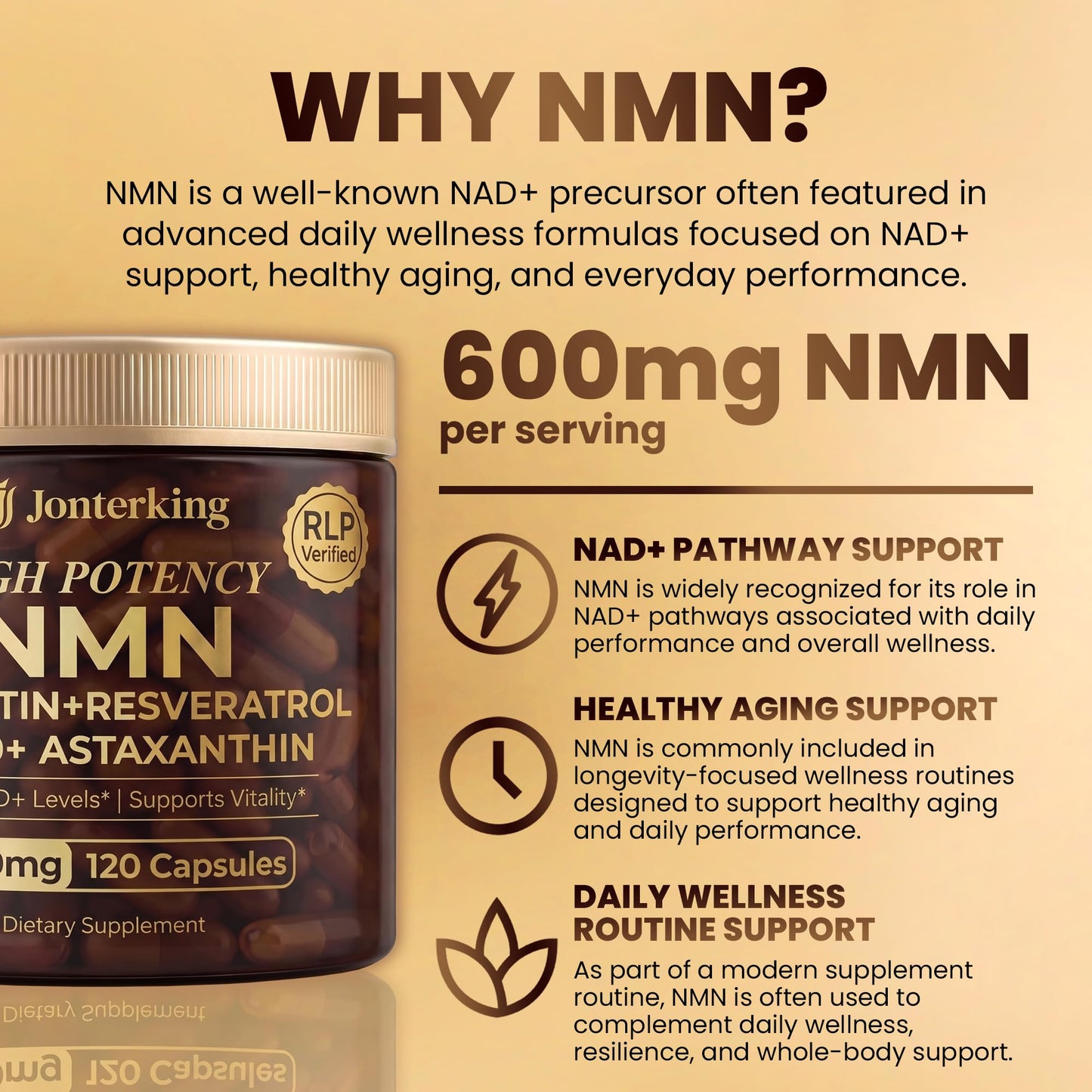JonterKing NMN Supplement Capsule 120 Capsules