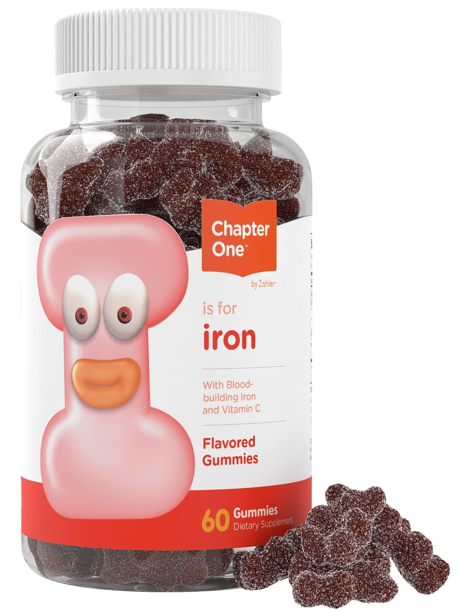 Zahler Iron Gummies with Vitamin C Gummy 60 Count