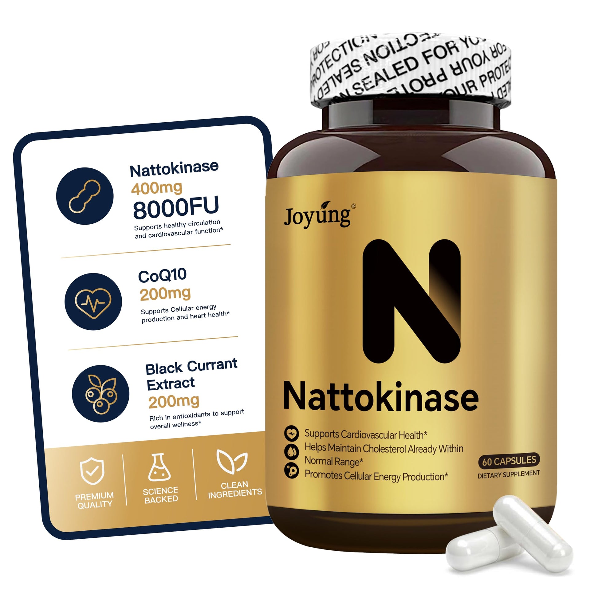 Joyung Nattokinase 8000FU Capsule, 60-count