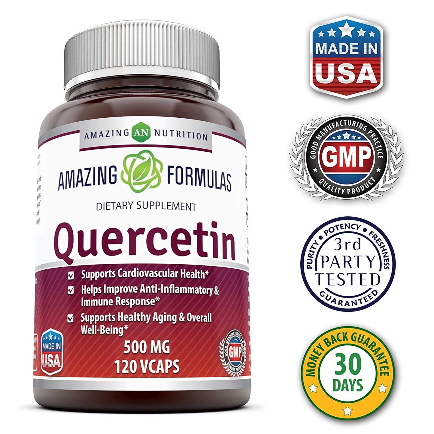 Amazing Formulas Quercetin 500 Mg Capsules, 120 Capsules