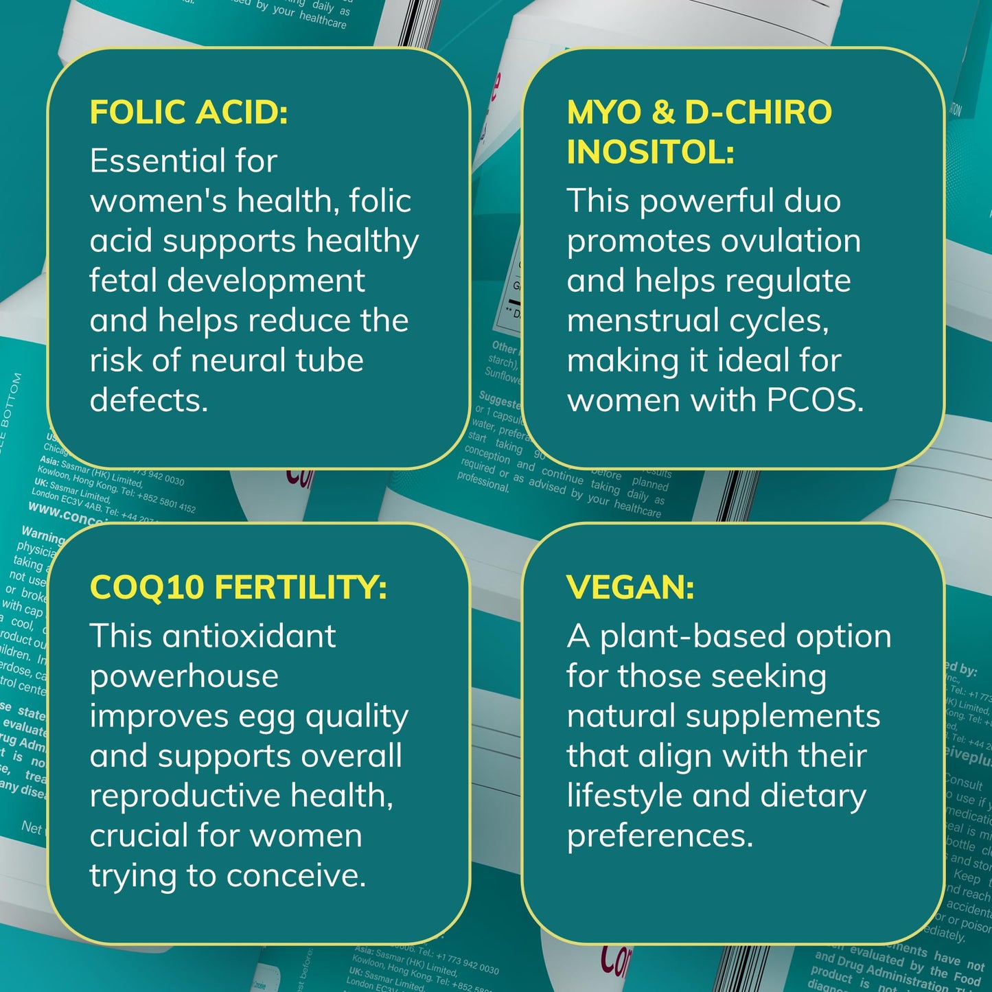 CONCEIVE PLUS Ovulation Support Myo-Inositol & D-Chiro Inositol Capsule, 120 Count
