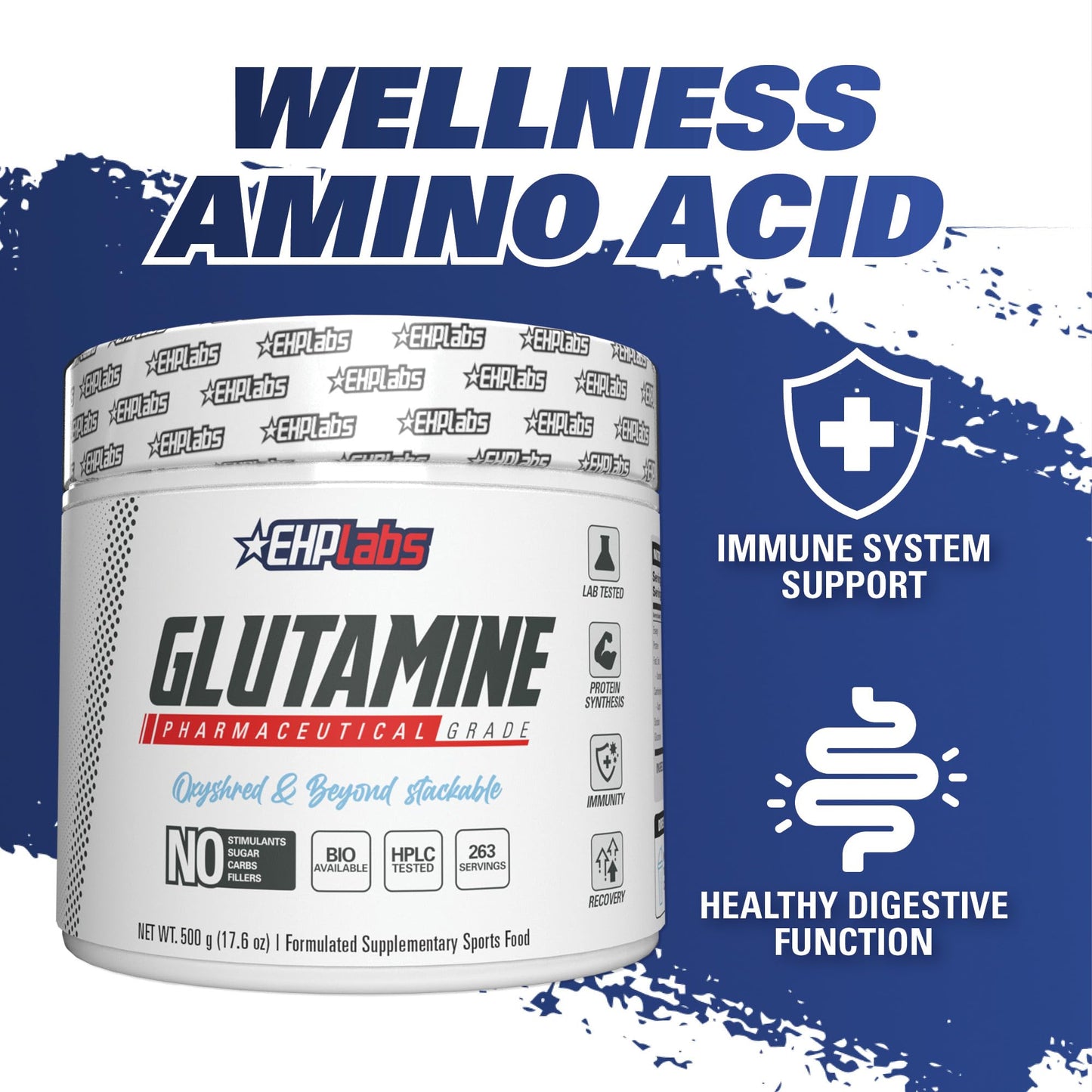 EHP Labs L-Glutamine Powder, 100 Servings