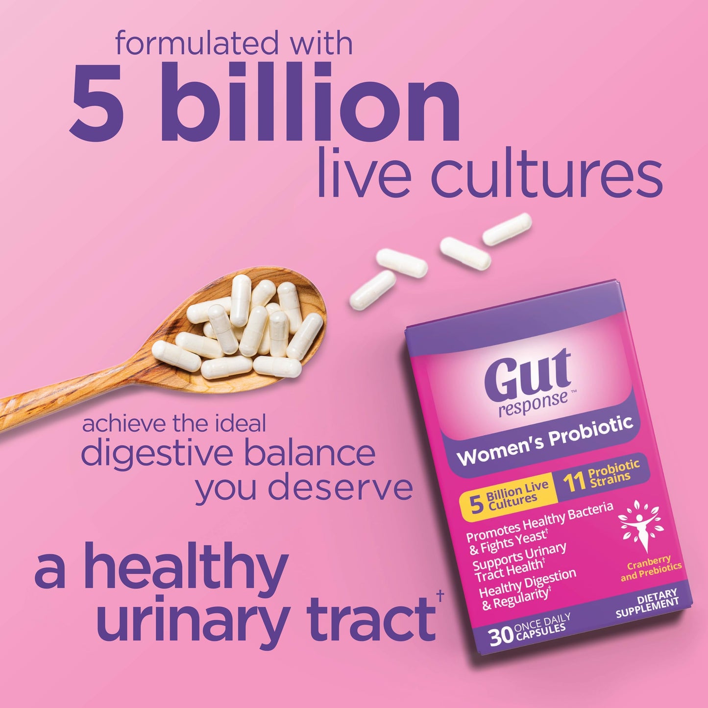 Gut Response Women's Probiotic Capsules 30 Capsules