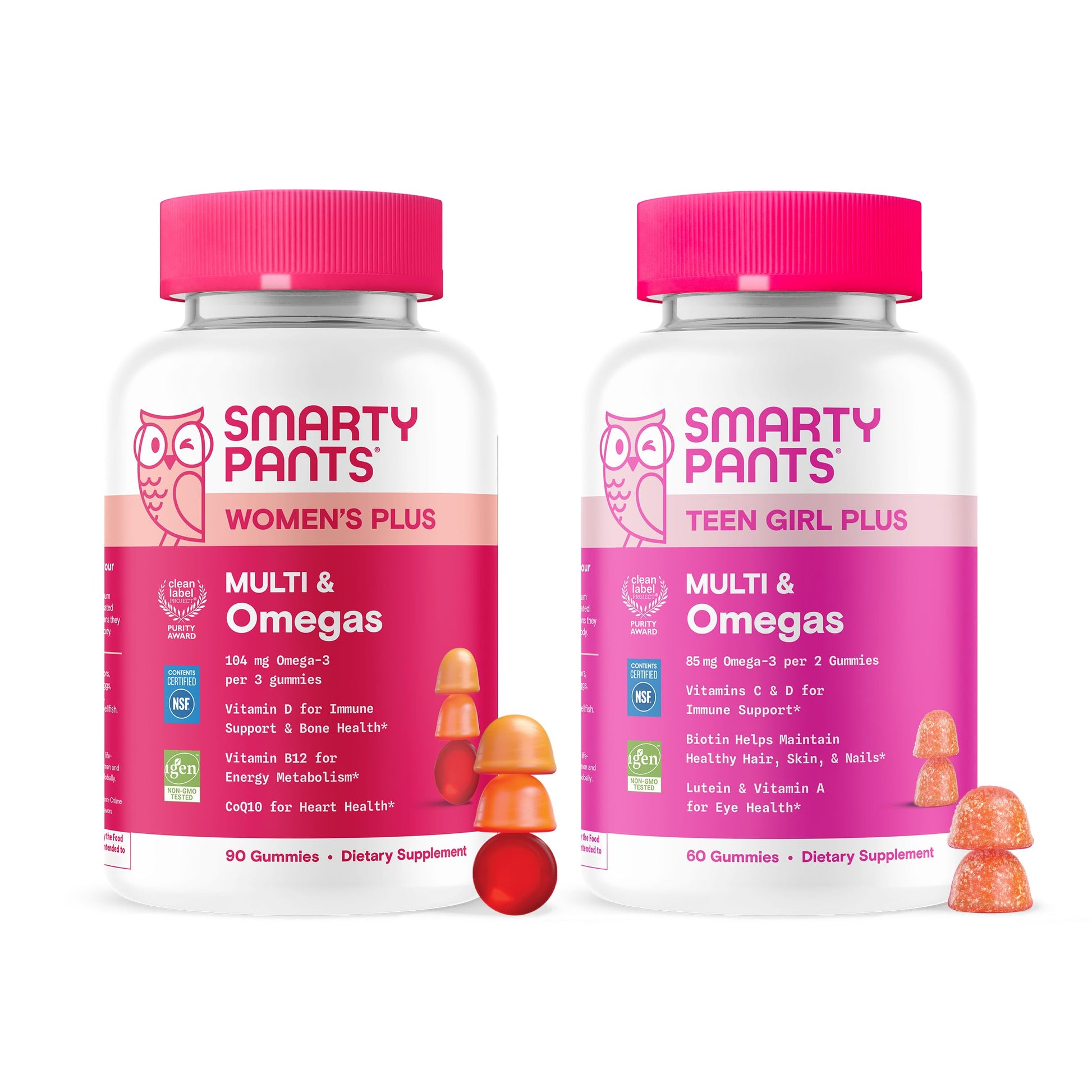 SmartyPants Mother & Daughter Daily Nutrition Bundle: Women’s + Teen Girl Multivitamin Gummies 150 Count