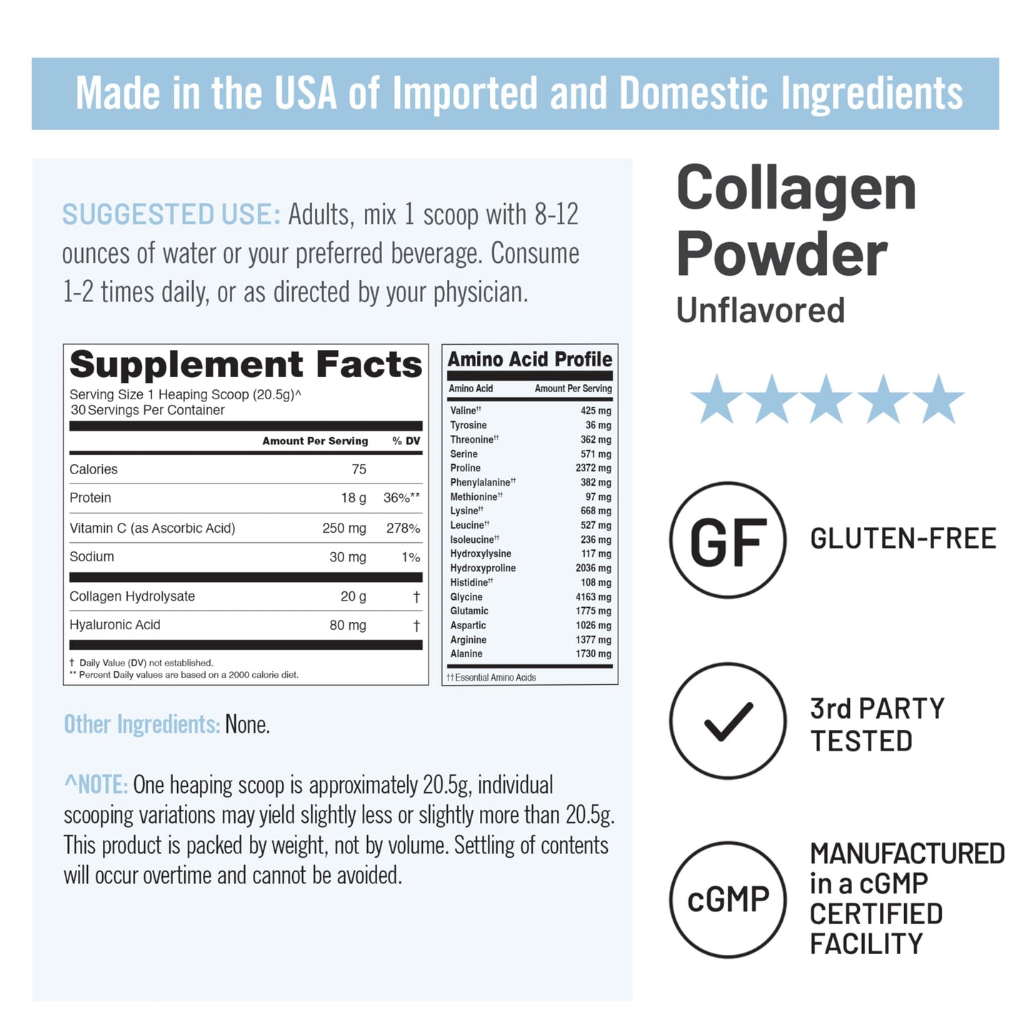 NatureWise Collagen Peptides Powder with Hyaluronic Acid and Vitamin C - Unflavored Collagen Peptides for Women & Men - Type I & III for Hair, Skin & Nails - Sugar, Gluten & Dairy Free - 30 Servings