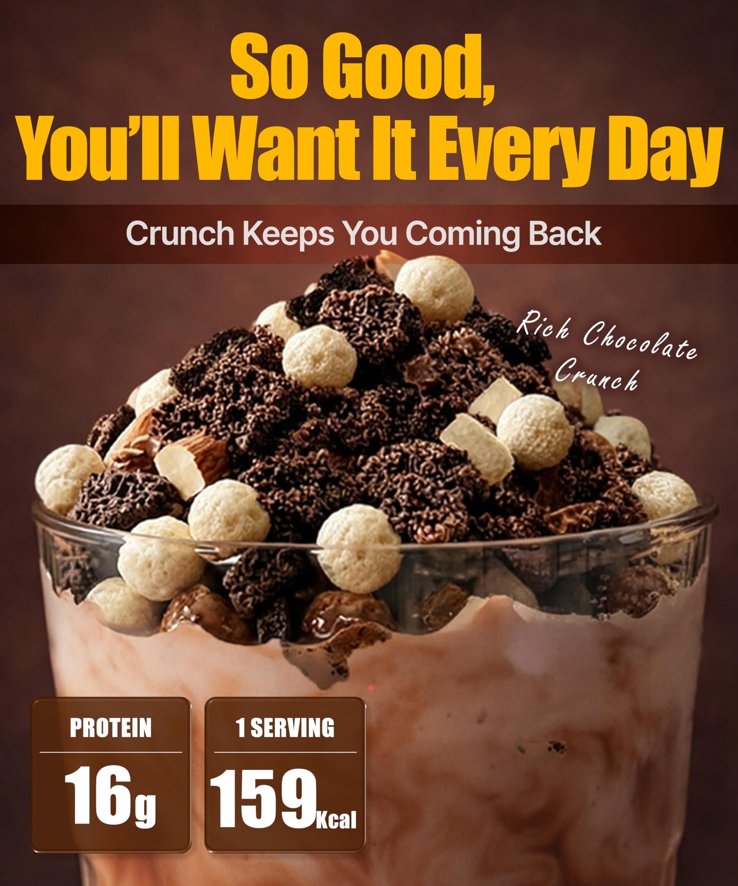 MEAL IT Chocolate Protein Shake with Cookie Crunch & Choco Crunch Balls Powder 9.88 Oz