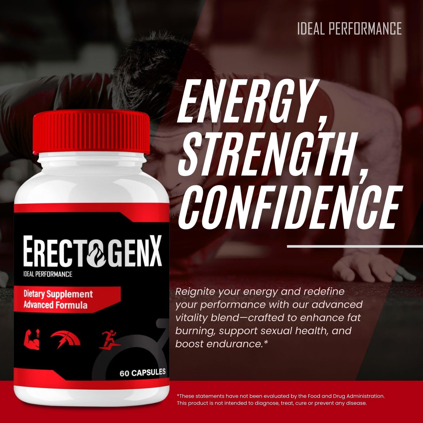 IDEAL PERFORMANCE ErectogenX, 120 Capsules