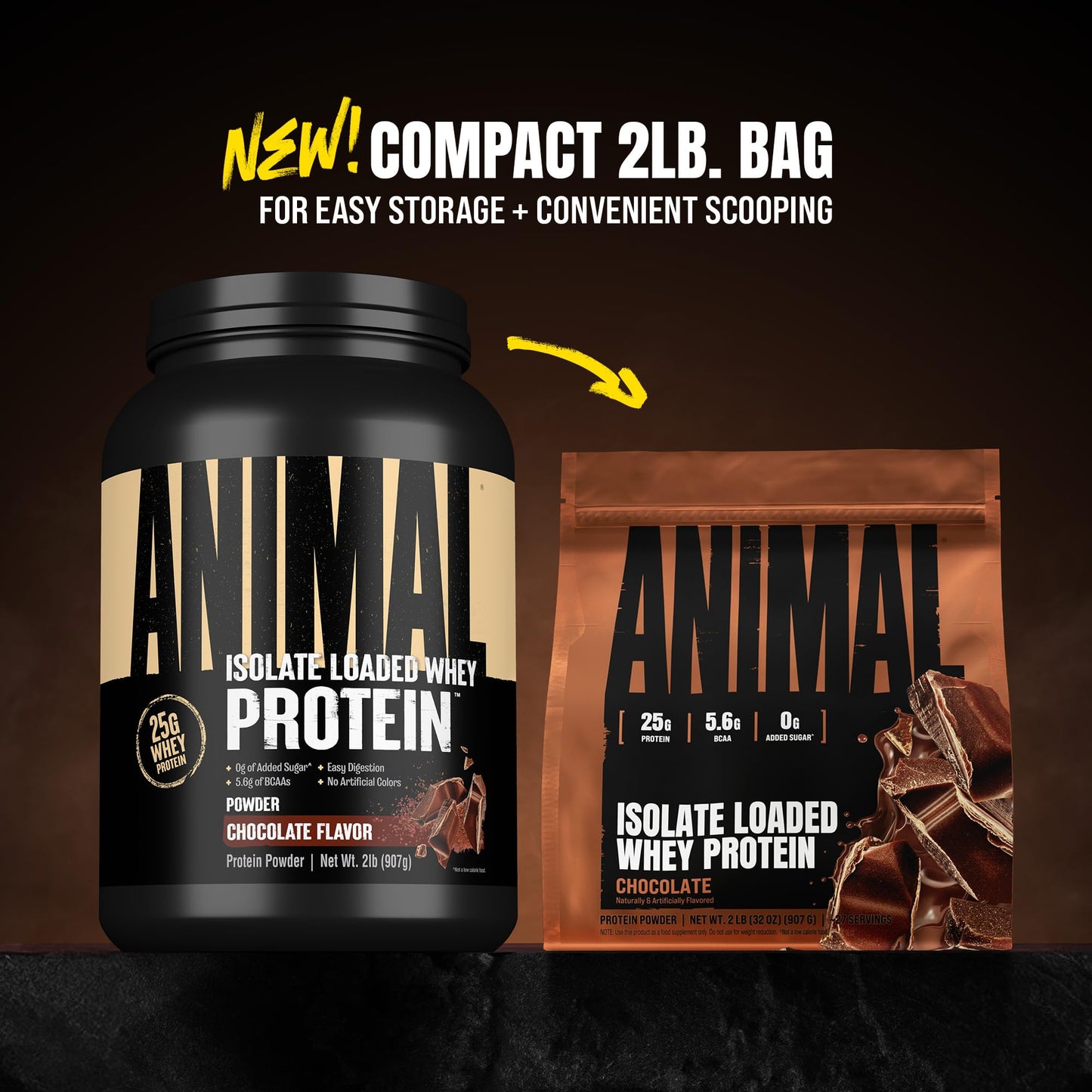 Animal Whey Isolate Protein Powder, 32 Servings, Chocolate