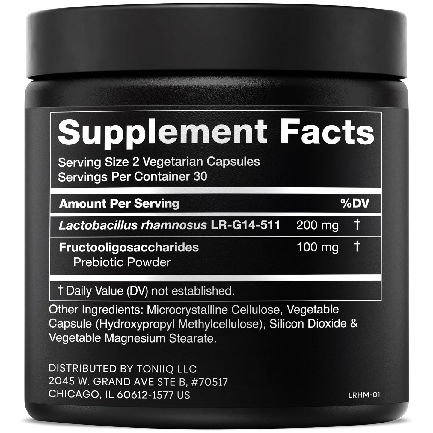 Toniiq Lactobacillus Rhamnosus with Prebiotic FOS 100B CFU Delayed Release Capsules, 60 Capsules