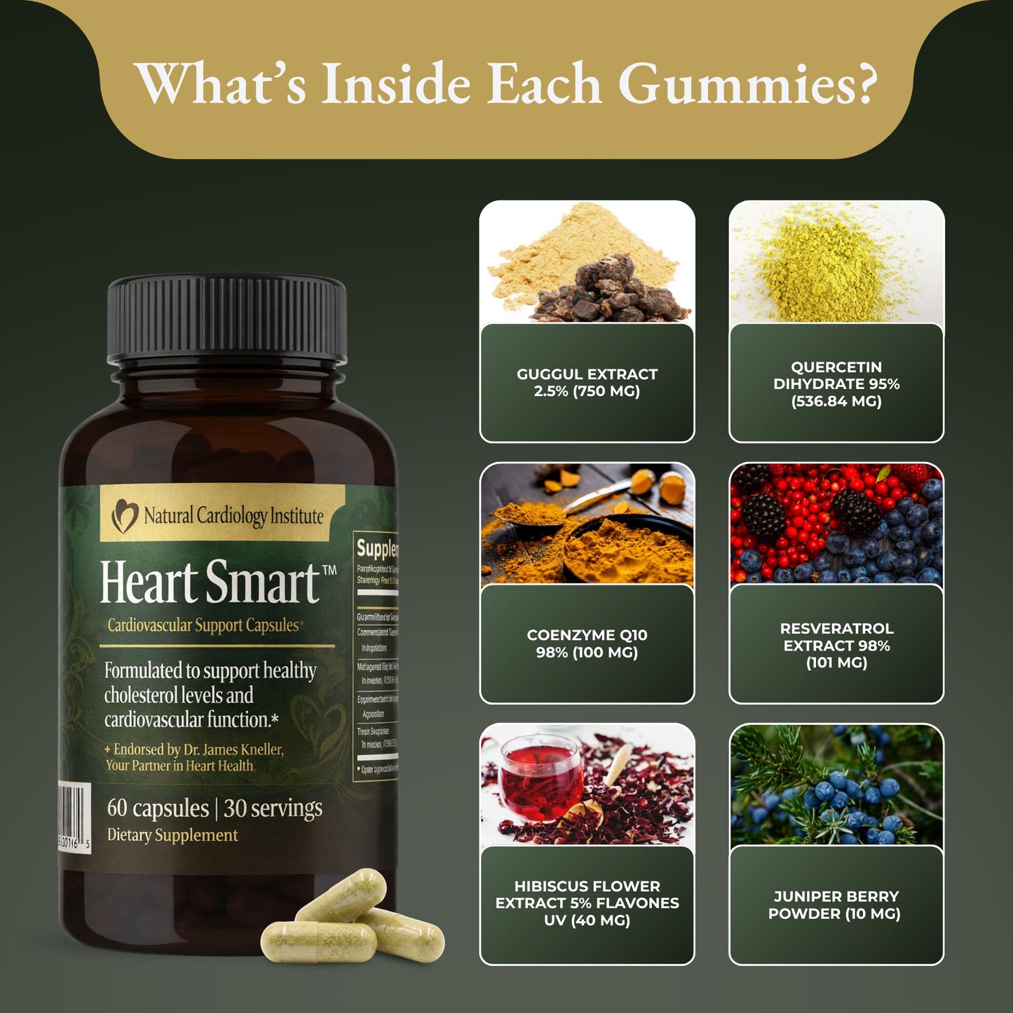 Natural Cardiology Institute Heart Smart 60 Capsules