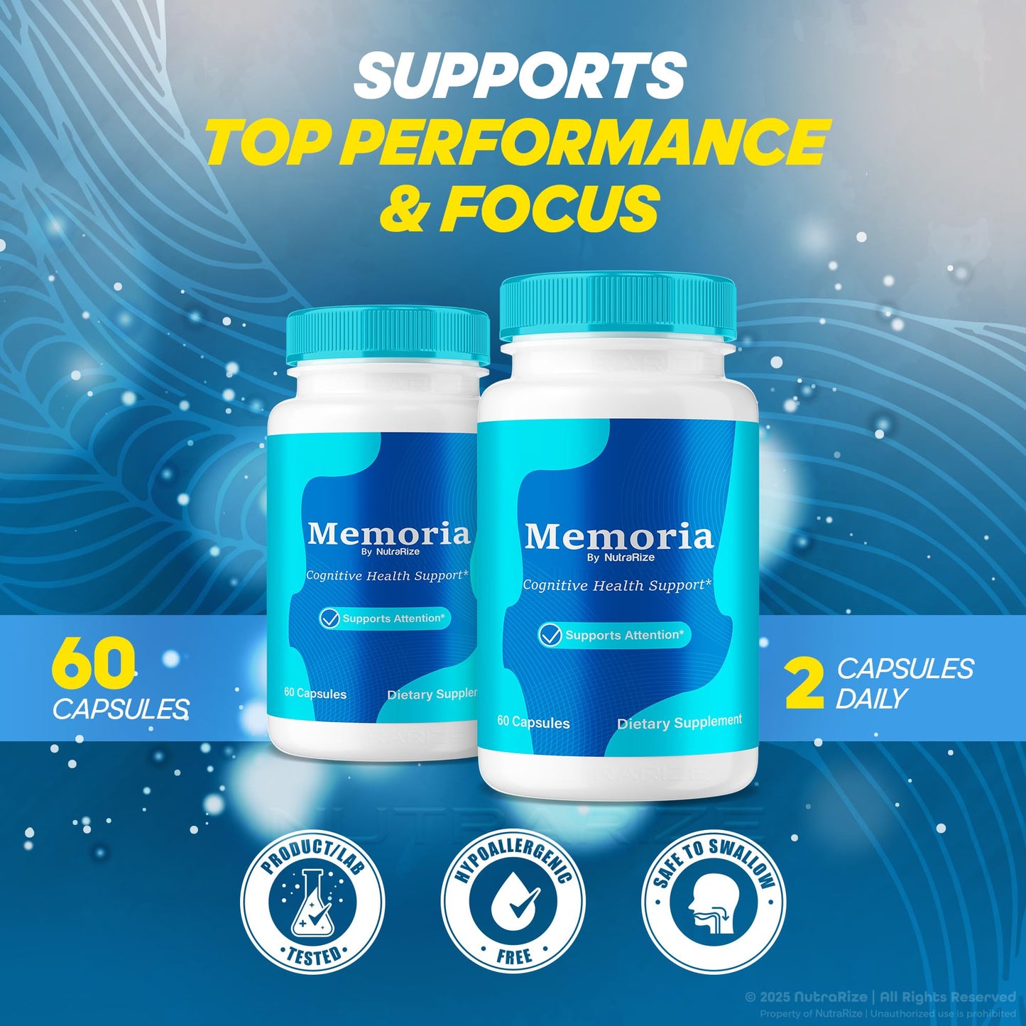 NutraRize Memoria Capsules, 60 Capsules