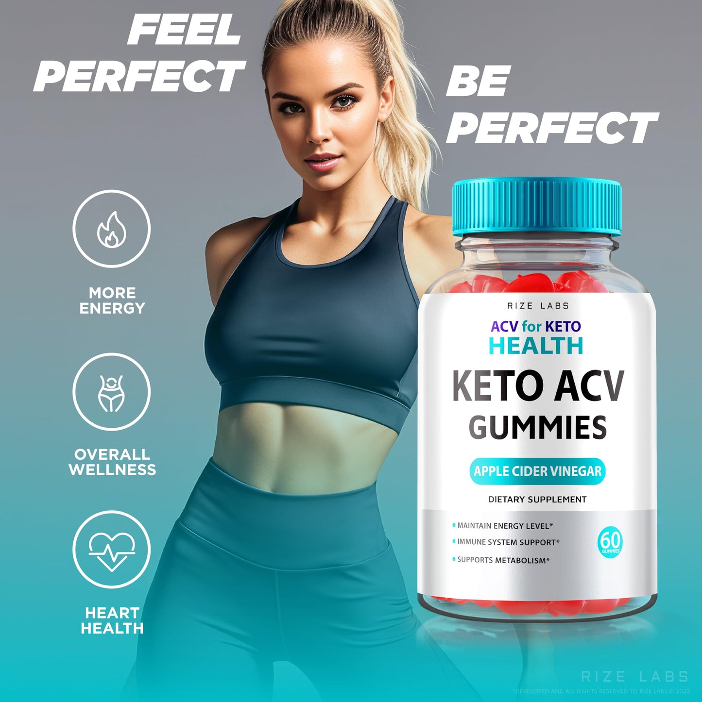 Rize Labs ACV for Keto Health Gummies 60 Count