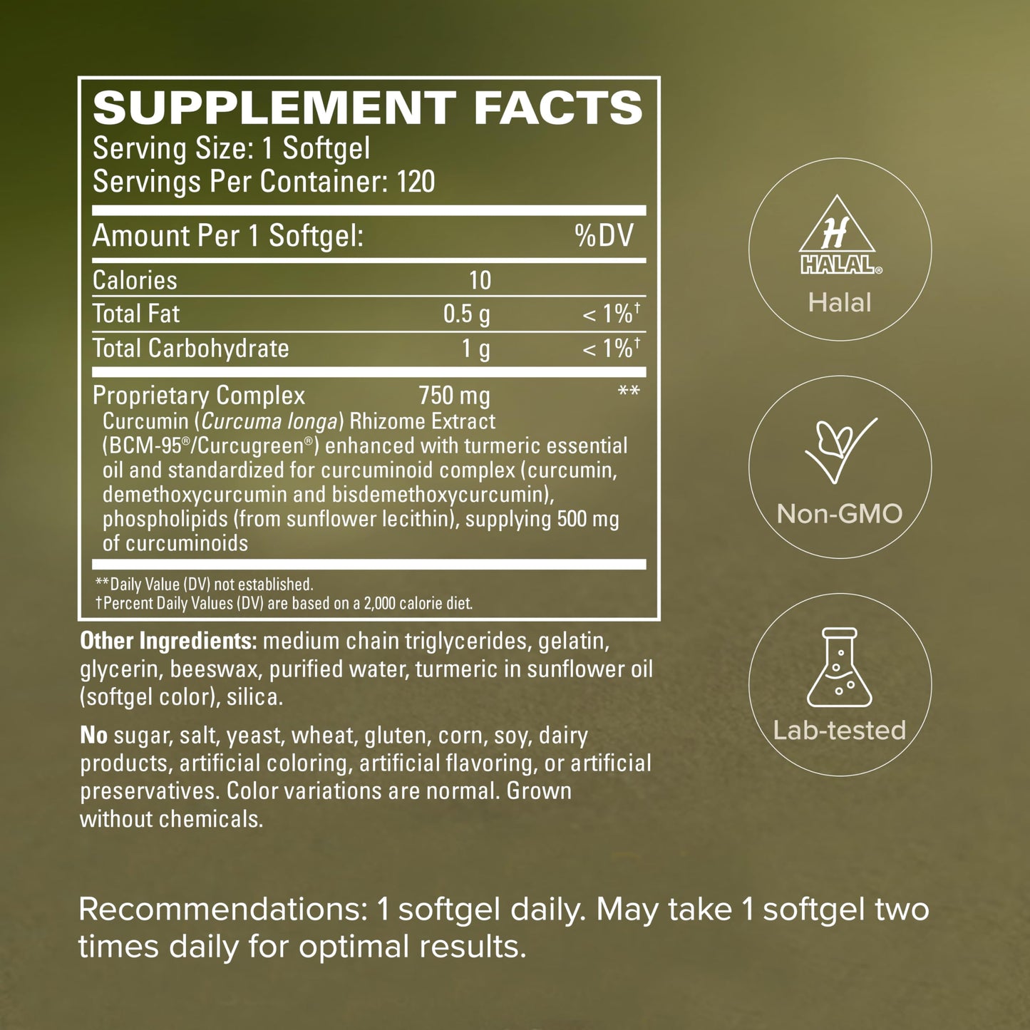 Terry Naturally CuraMed 750 mg Curcumin Complex Softgels 120 Count