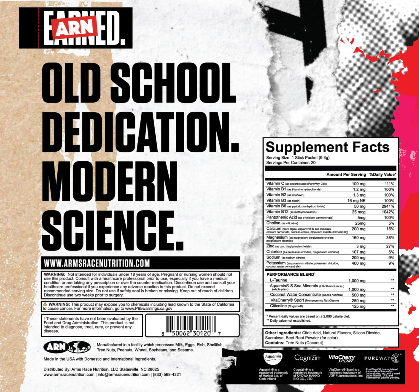 Arms Race Nutrition Replenish Elite Hydration Powder, 8 oz