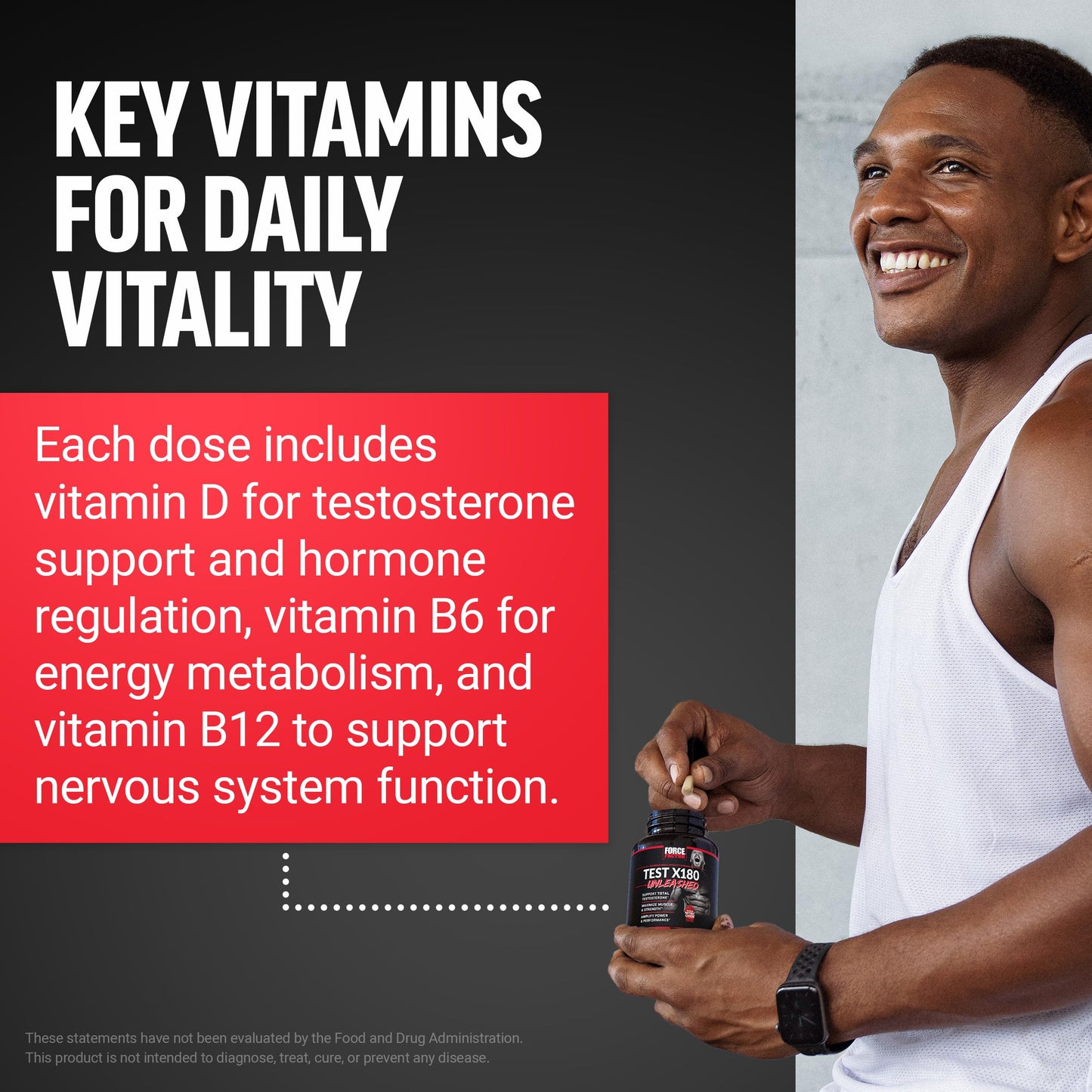 Force Factor Test X180 Unleashed Testosterone Support Capsule 90 Count