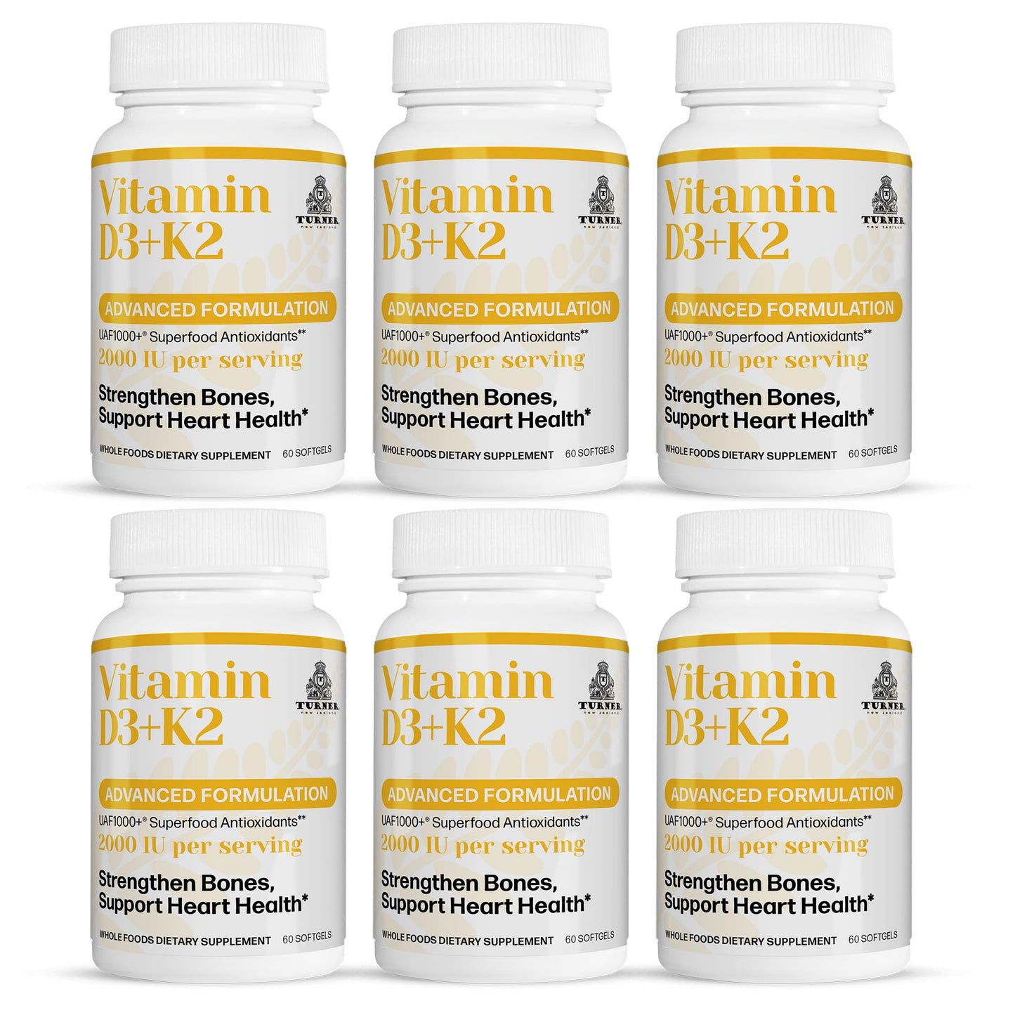TURNER Vitamin D3 and K2 Softgels 360