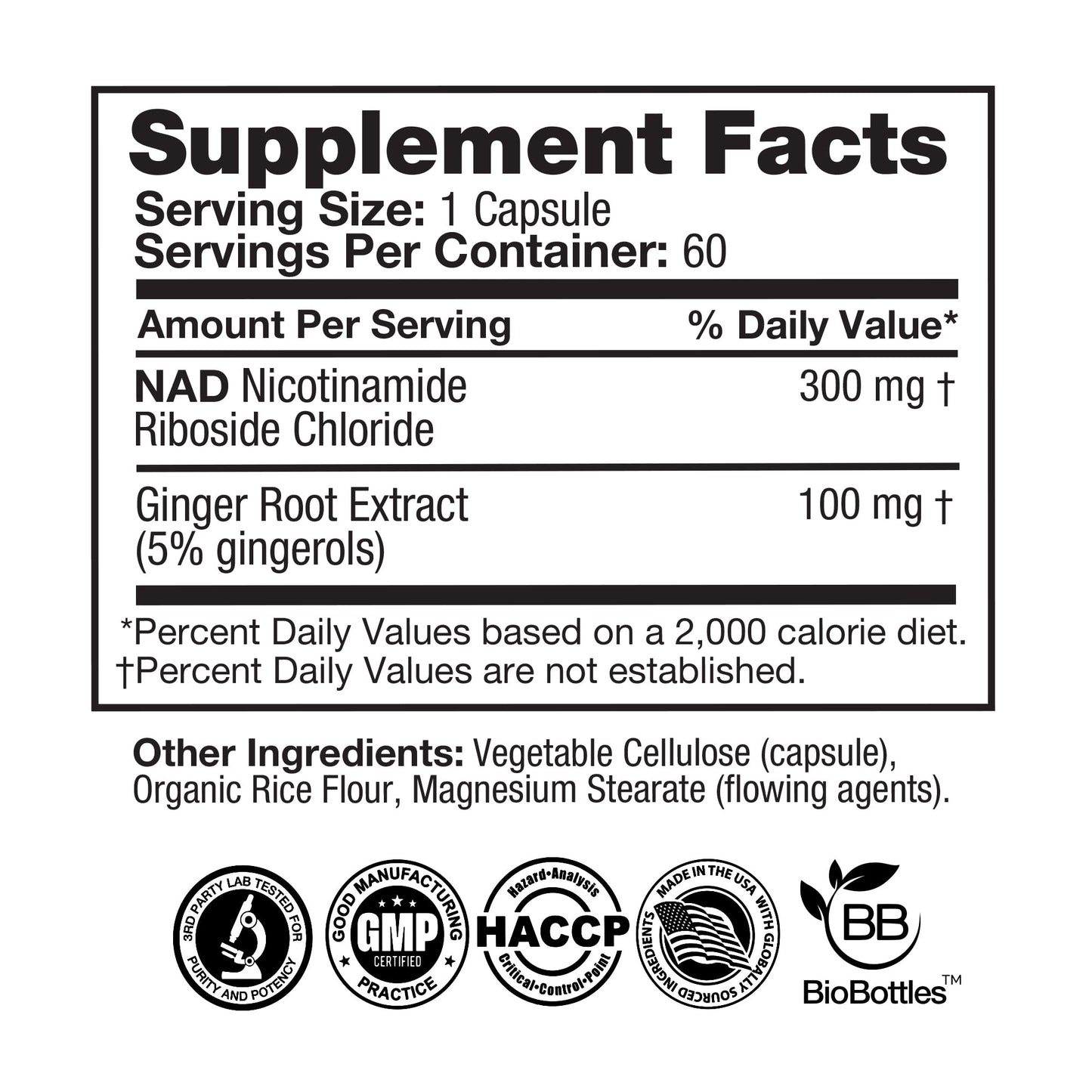 FeelGood Superfoods NAD+ Supplement Capsule 60 Count