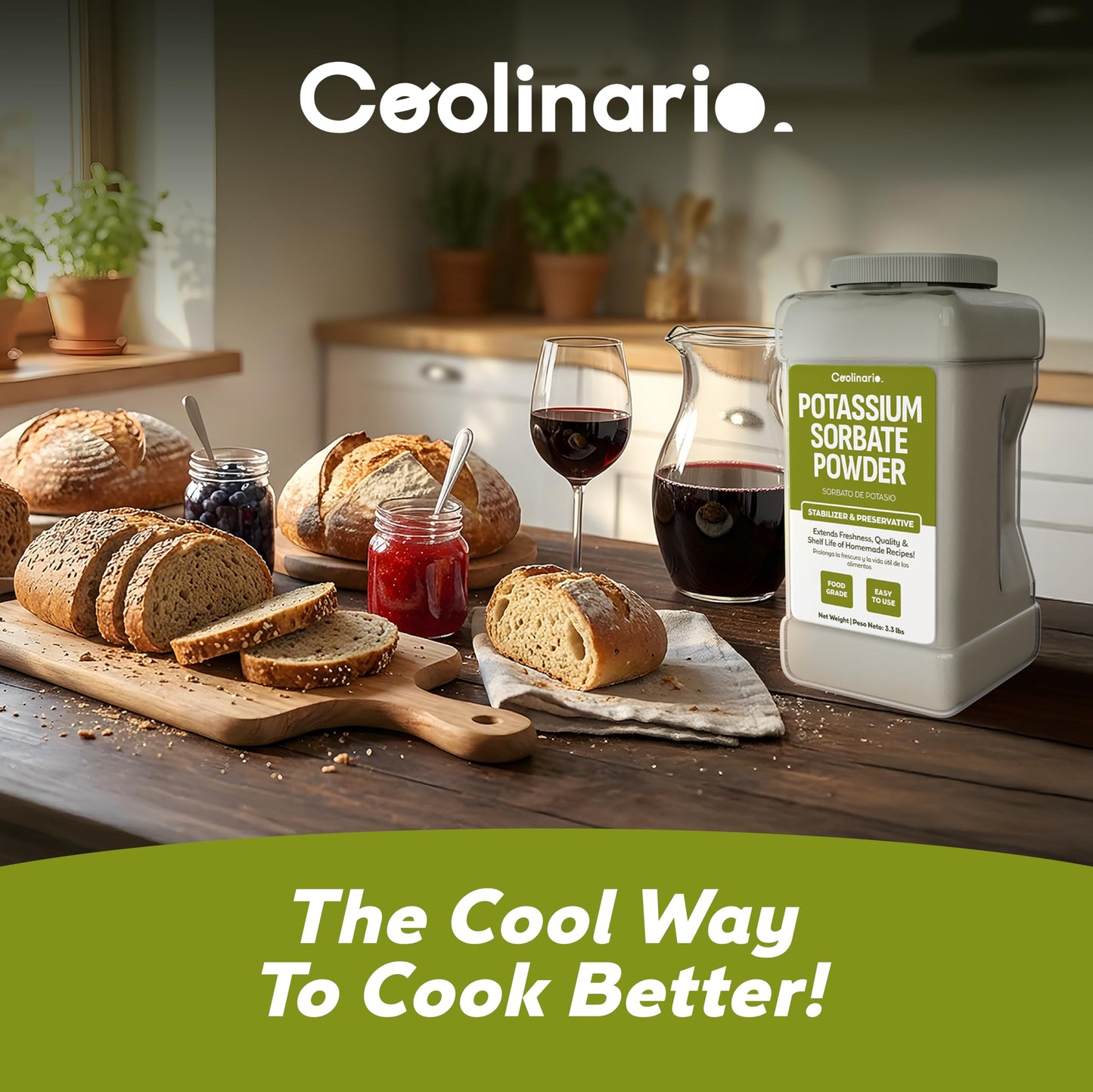 Coolinario Potassium Sorbate Powder 52.8 Ounce