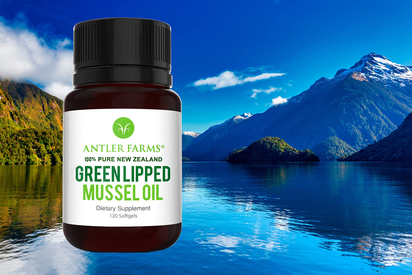 Antler Farms 100% Pure New Zealand Green Lipped Mussel Oil Softgels, 120 Count
