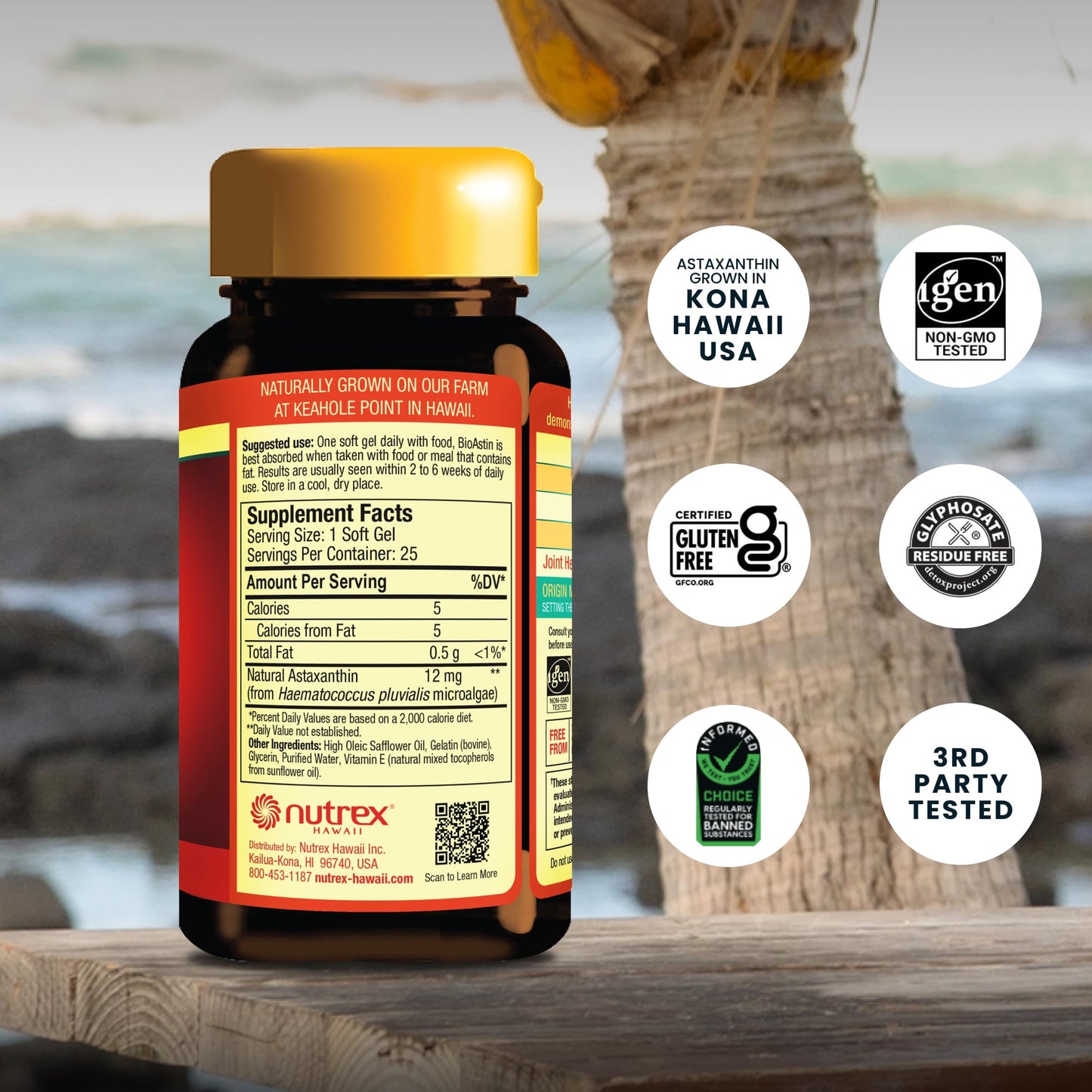 Nutrex Hawaii BioAstin Hawaiian Astaxanthin 12 mg Softgel 25 Count