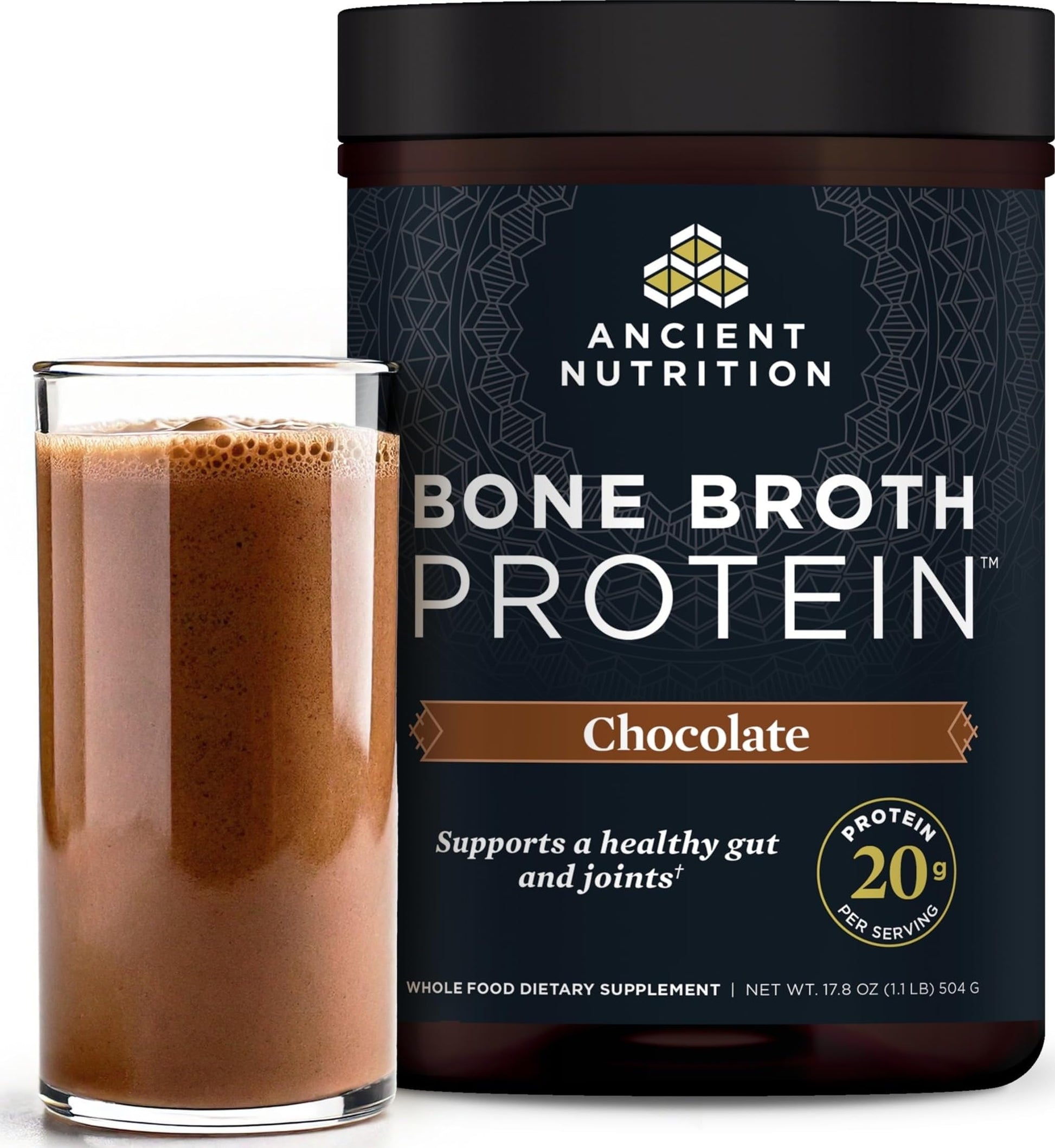 Ancient Nutrition Grass Fed Bone Broth Protein Powder 17.8
