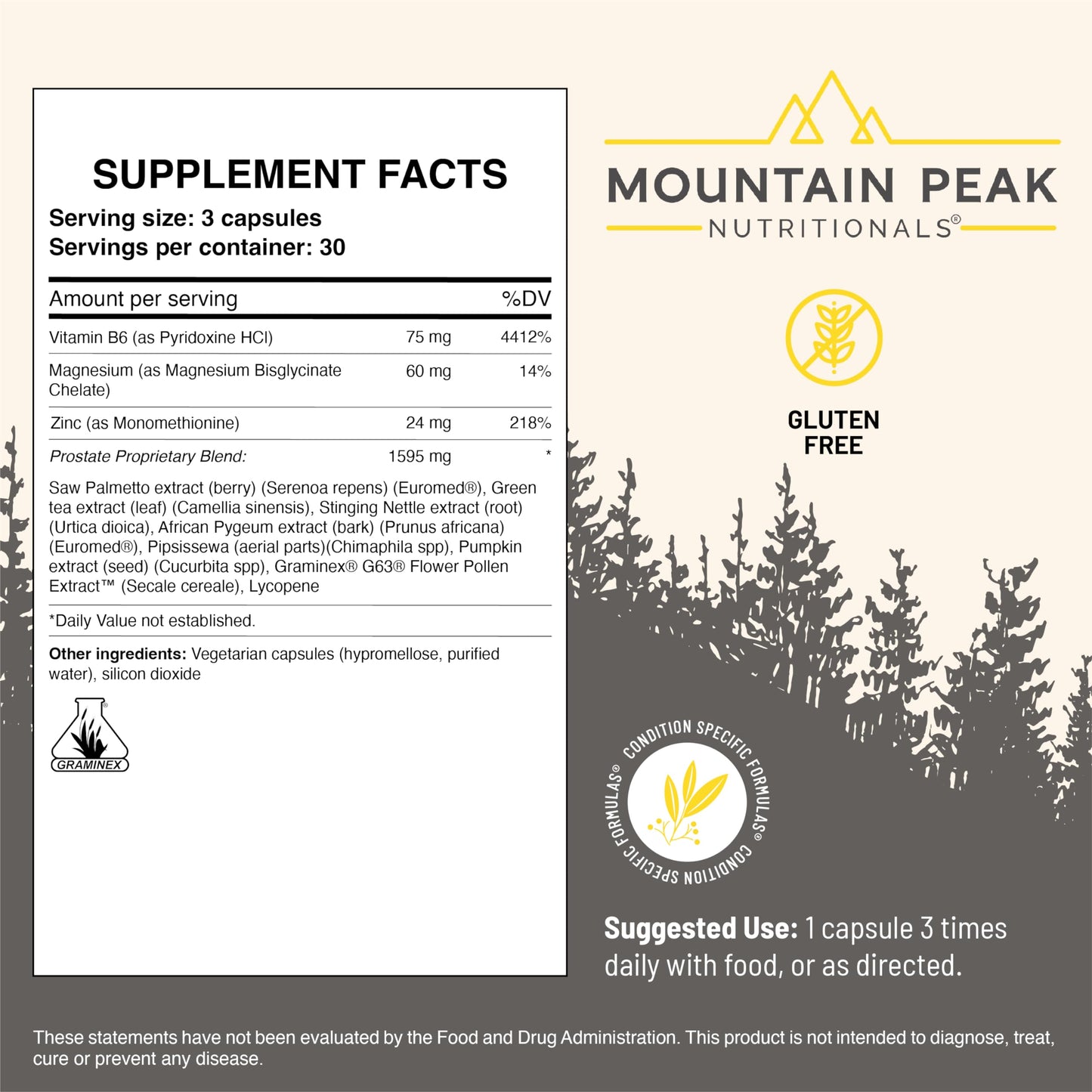 Mountain Peak Nutritionals Prostate Supplement Capsule, 90 Count