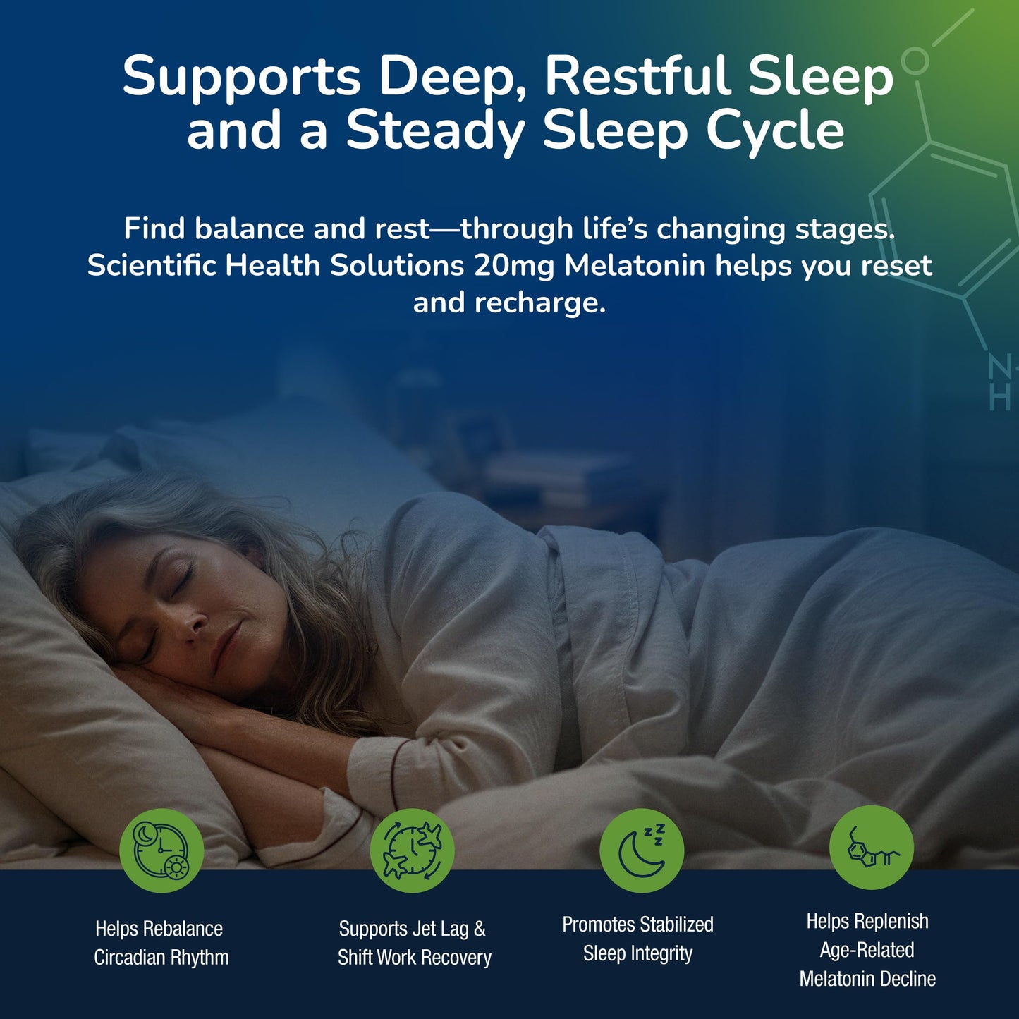 Scientific Health Solutions Melatonin 20mg Extra-Strength Capsules, 180 Count